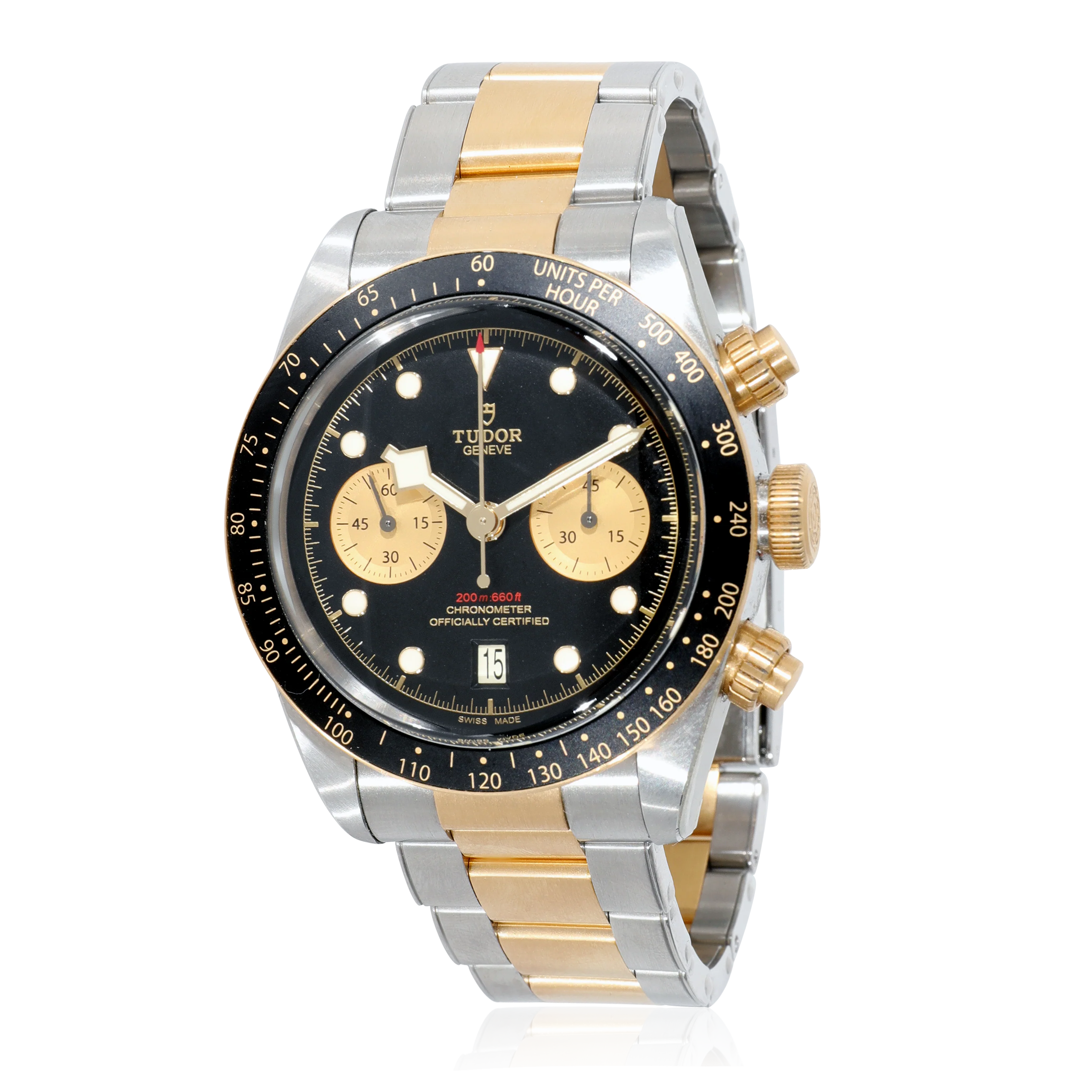 Tudor Black Bay Chrono 79363N Mens Watch in 18kt Stainless Steel/Yellow Gold
