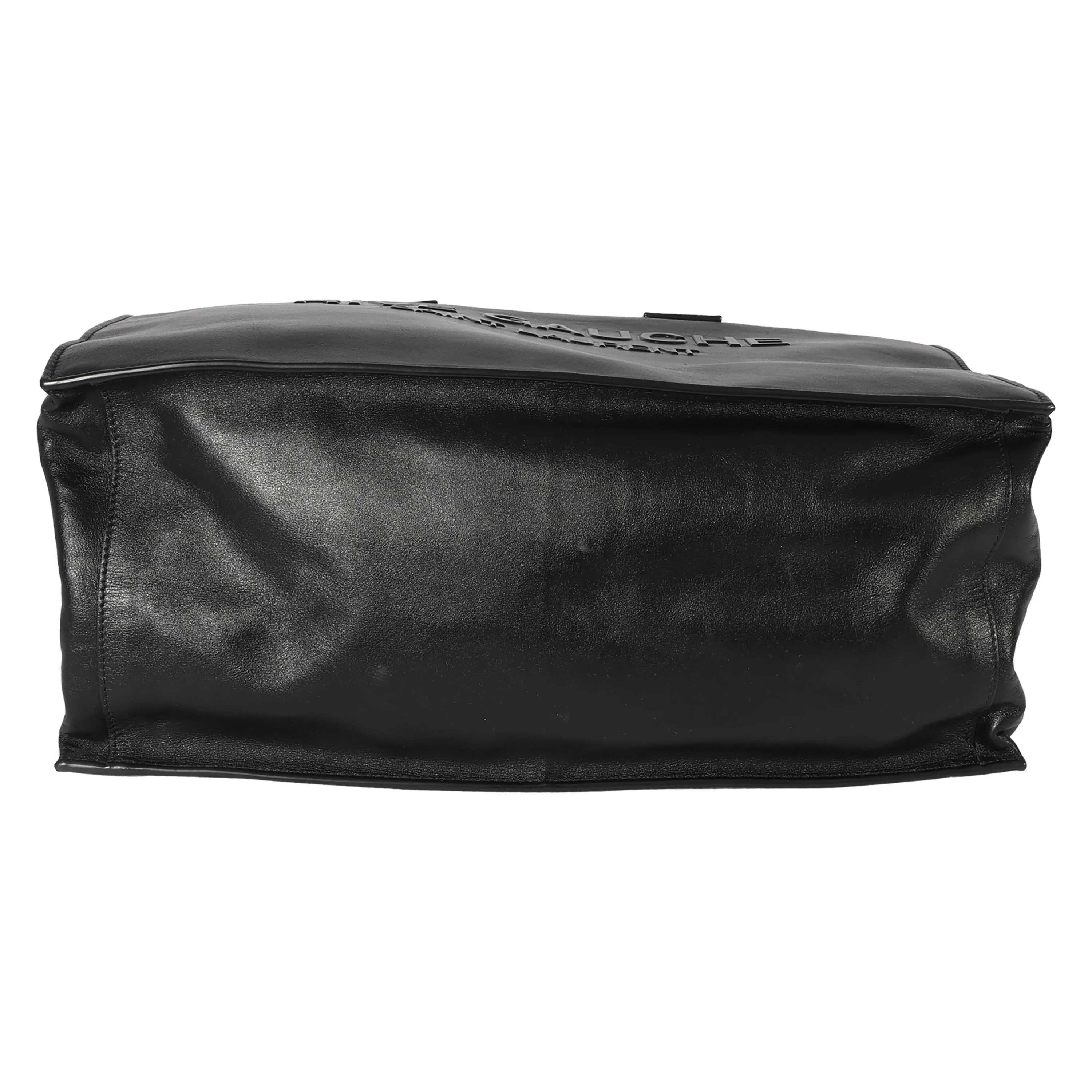 Black Leather Small Rive Gauche Tote - Image 5