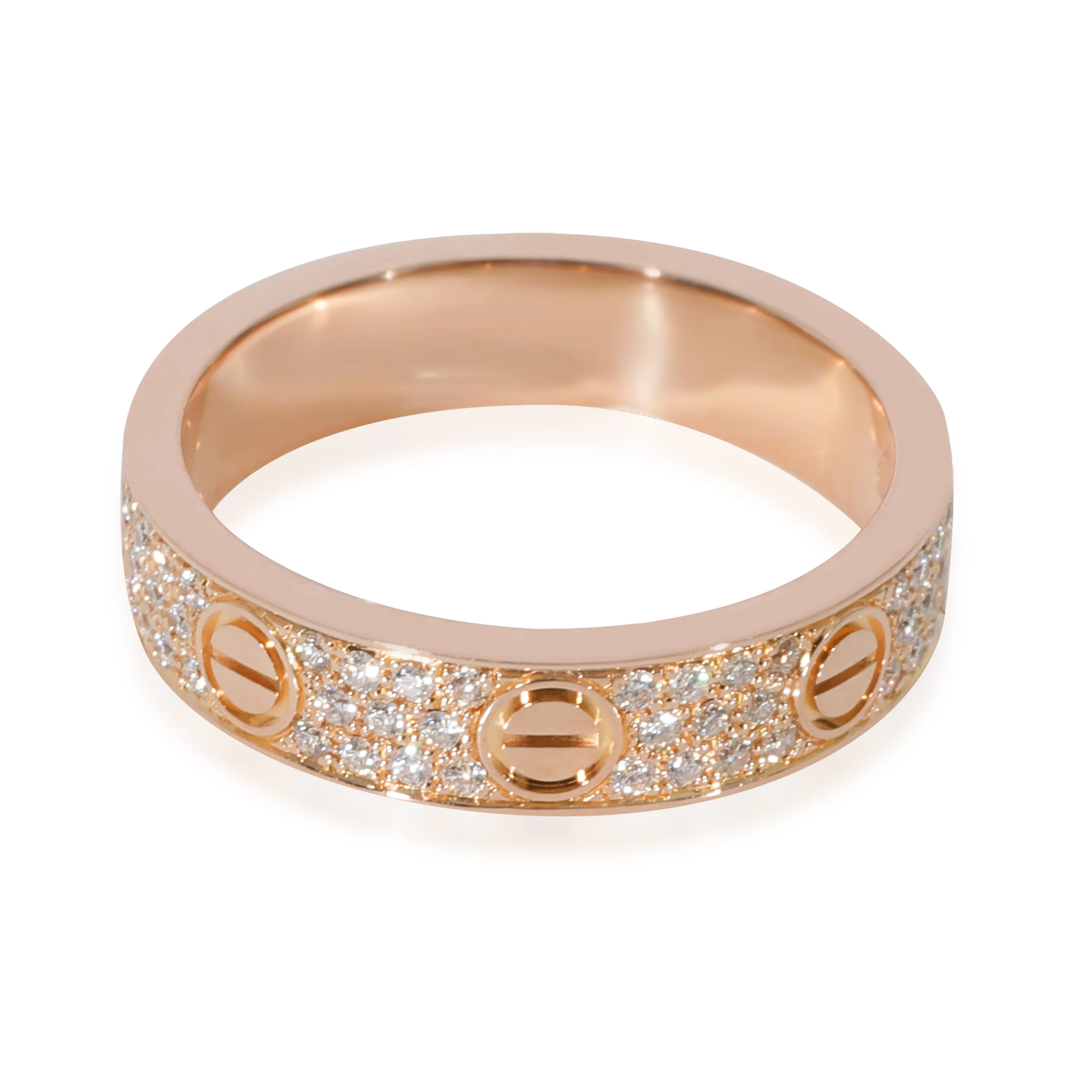 Love Wedding Band, Diamond Paved (Rose Gold) - Image 2