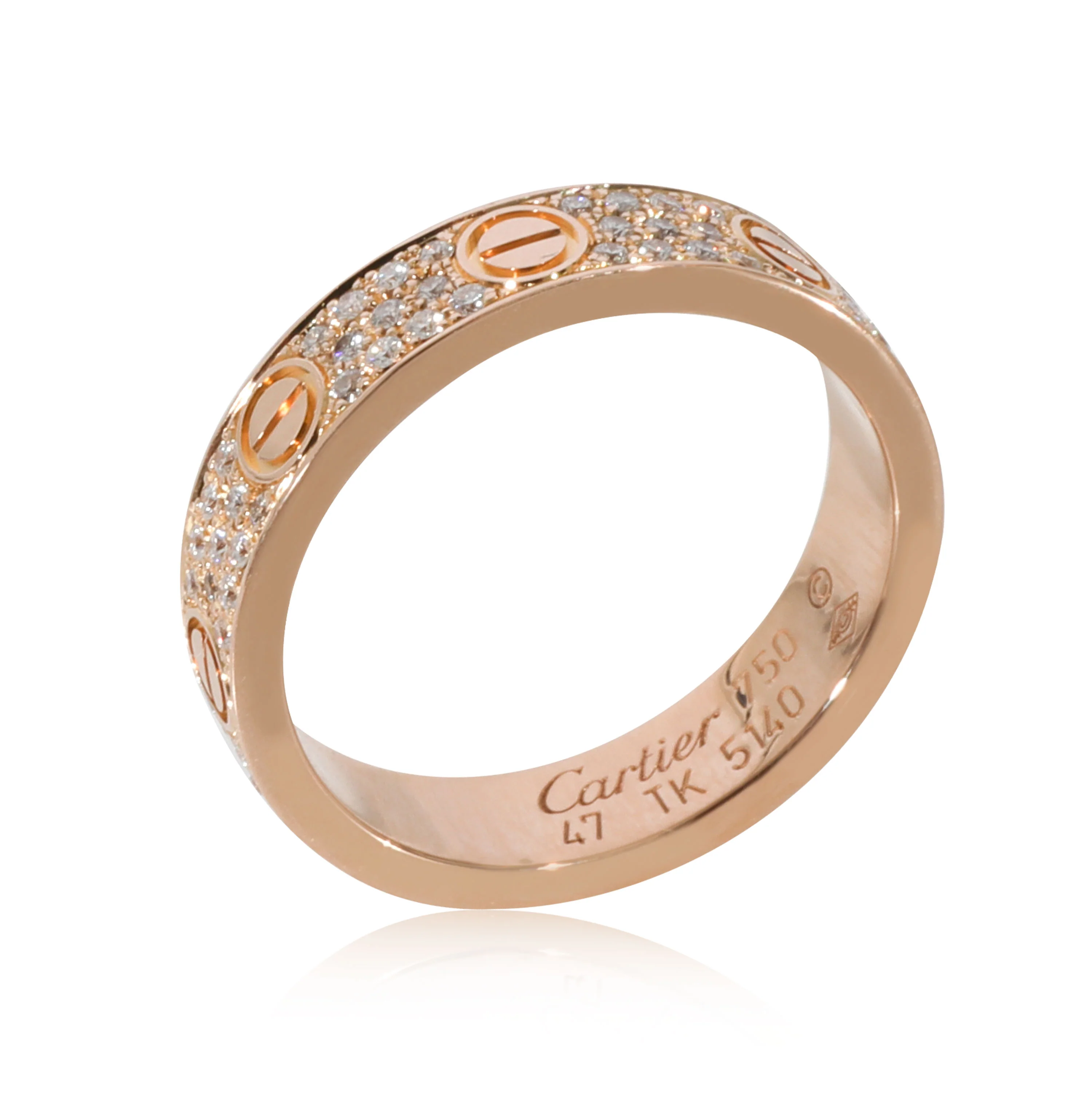 Love Wedding Band, Diamond Paved (Rose Gold) - Image 3