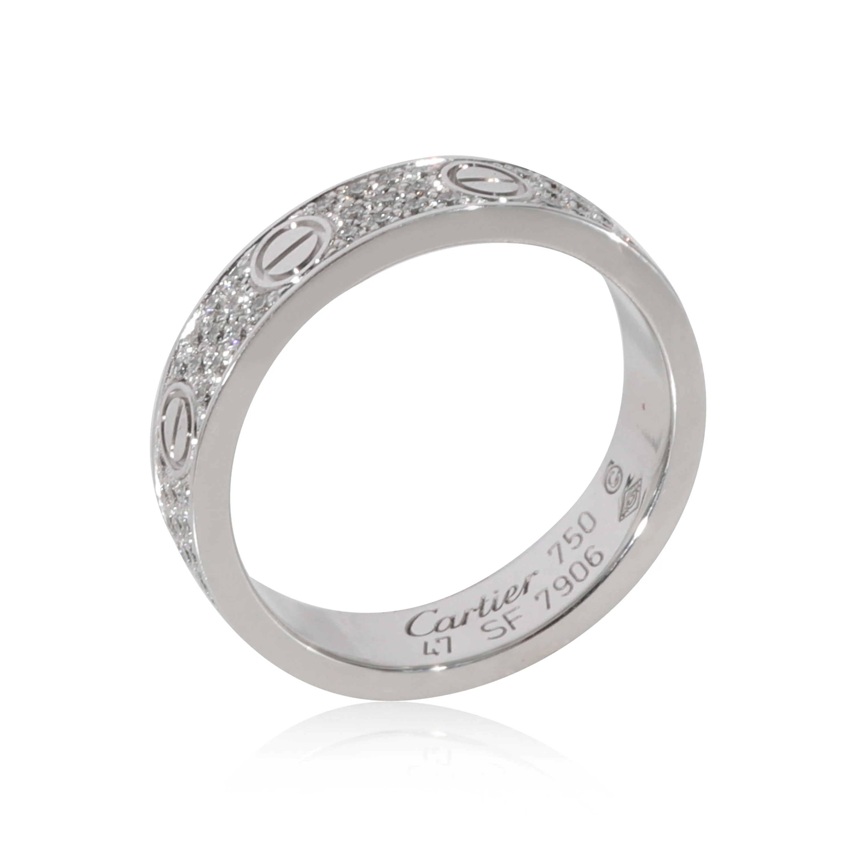 Cartier Love Diamond Pave Wedding Band in 18k White Gold 0.31 CTW - Image 3
