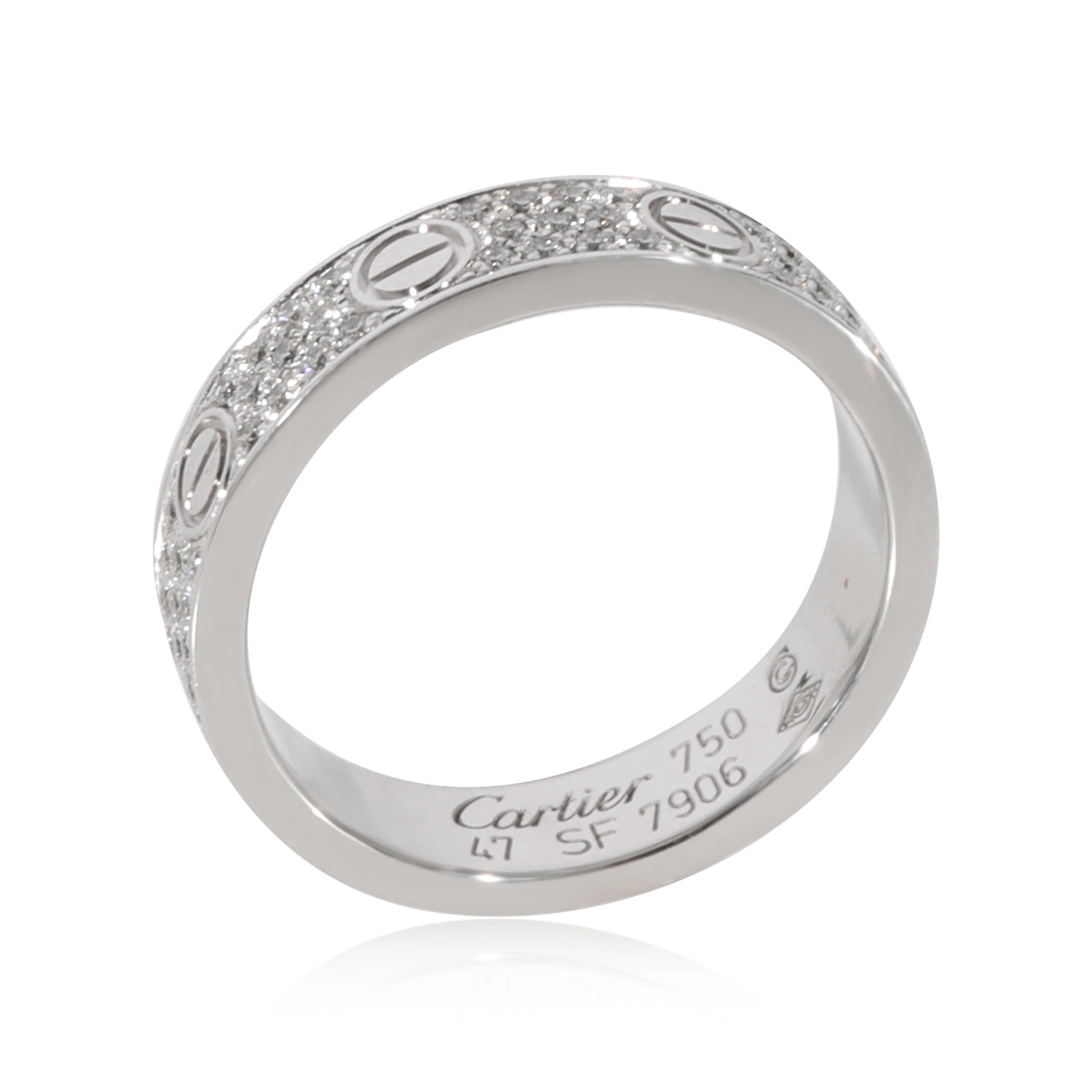 Cartier Love Diamond Pave Wedding Band in 18k White Gold 0.31 CTW - Image 5