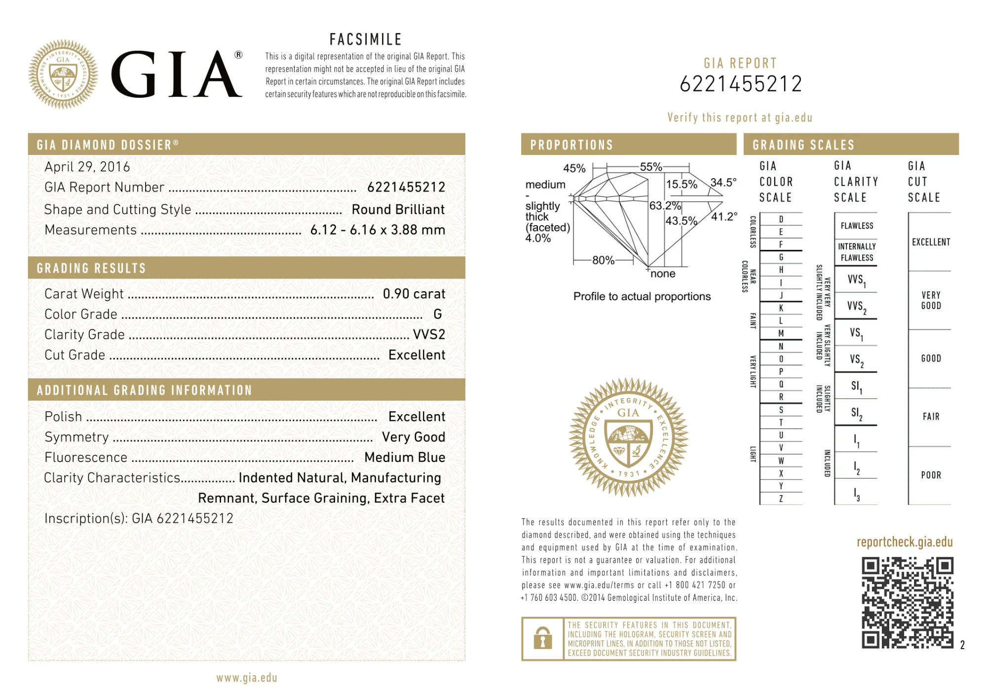 GIA Certified 0.90 Ct Round cut G VVS2 Loose Diamond - Image 2