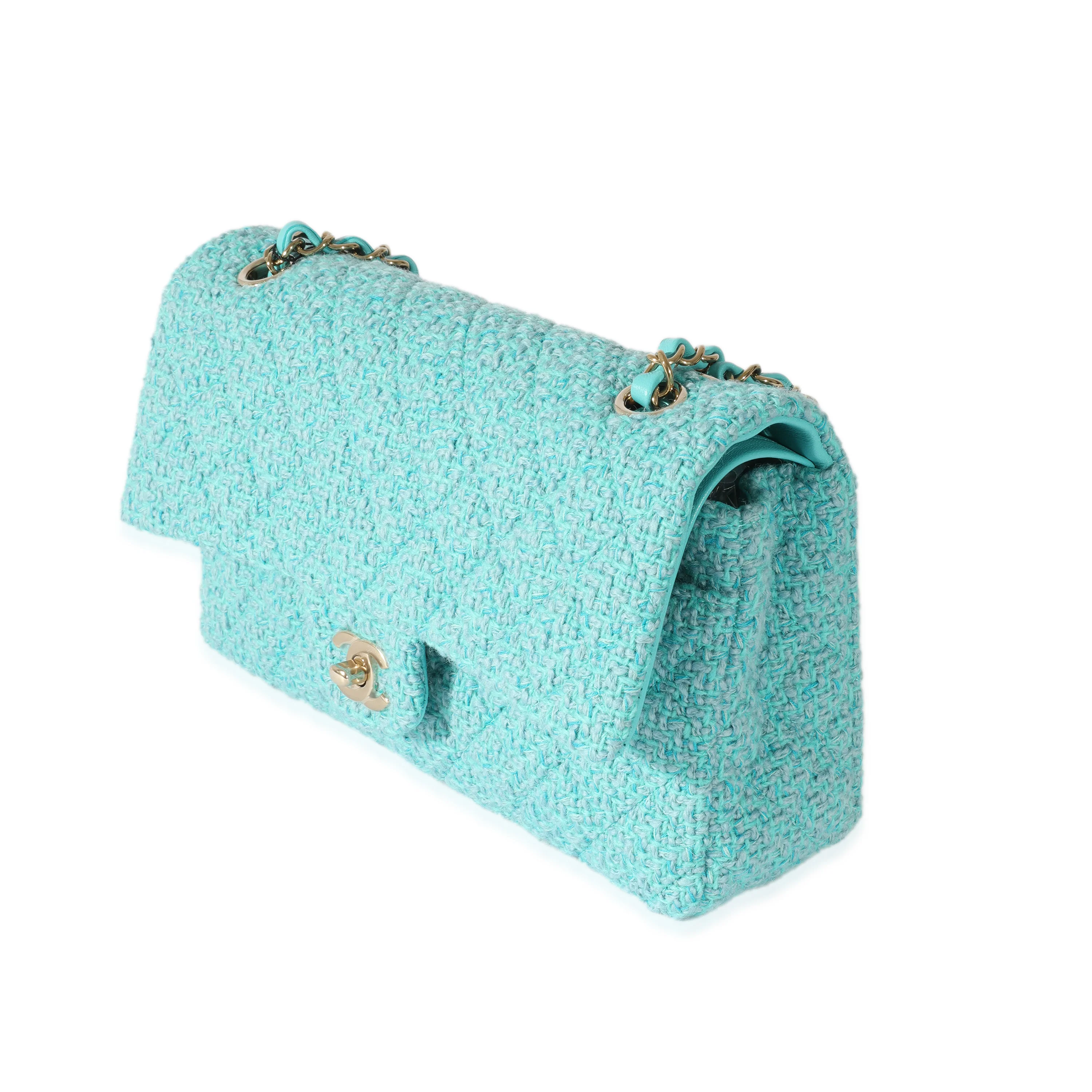 Chanel 22K Quilted Tweed Classic Medium Double Flap Bag - Image 2