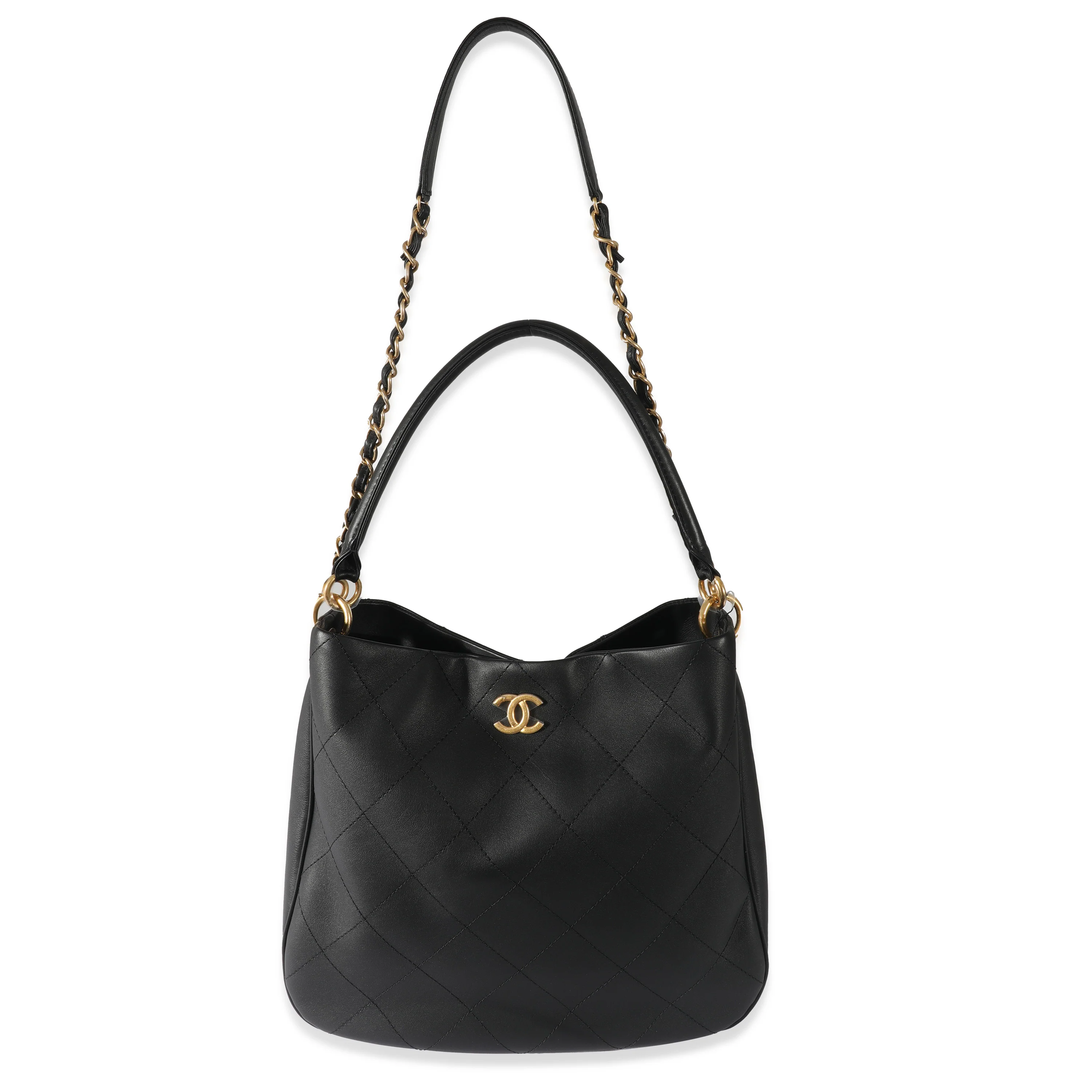 Chanel 22B Quilted Smooth Calfskin Maxi Hobo - Image 4