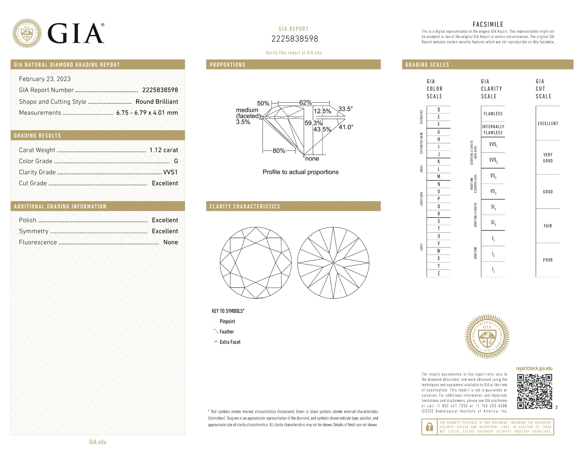 GIA Certified 1.12 Ct Round cut G VVS1 Loose Diamond - Image 2