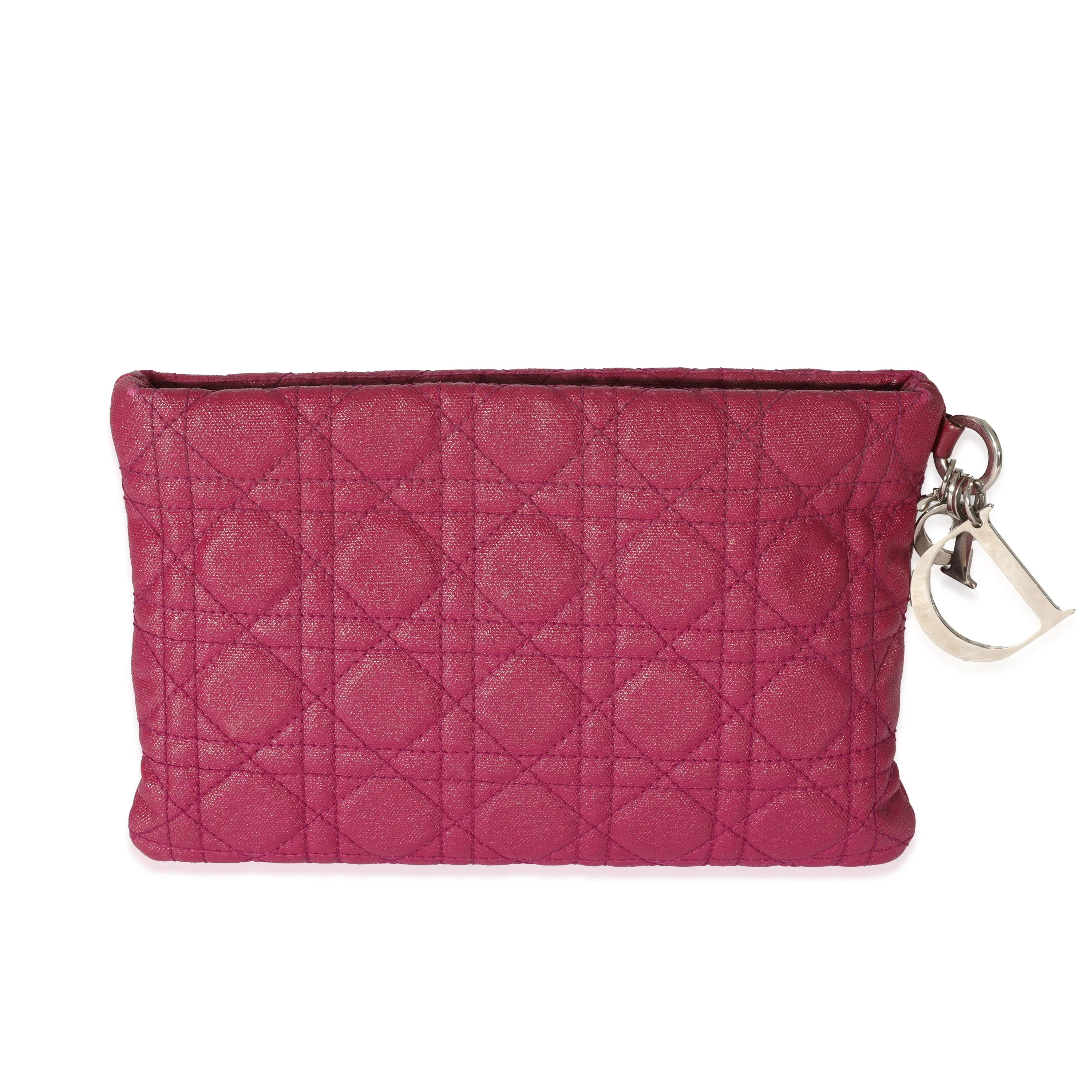 Christian Dior Coated Canvas Cannage Panarea Clutch - Image 3