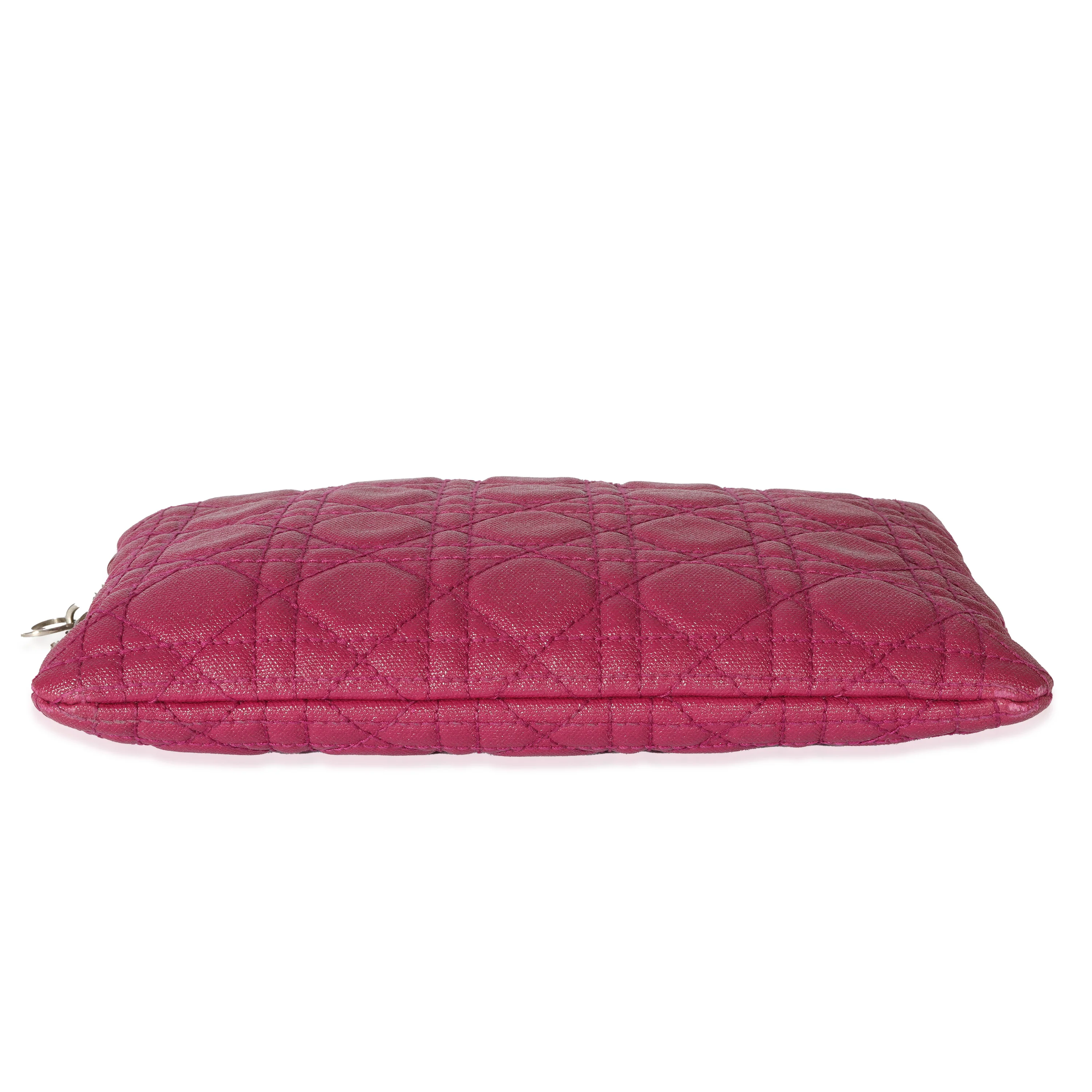 Christian Dior Coated Canvas Cannage Panarea Clutch - Image 5