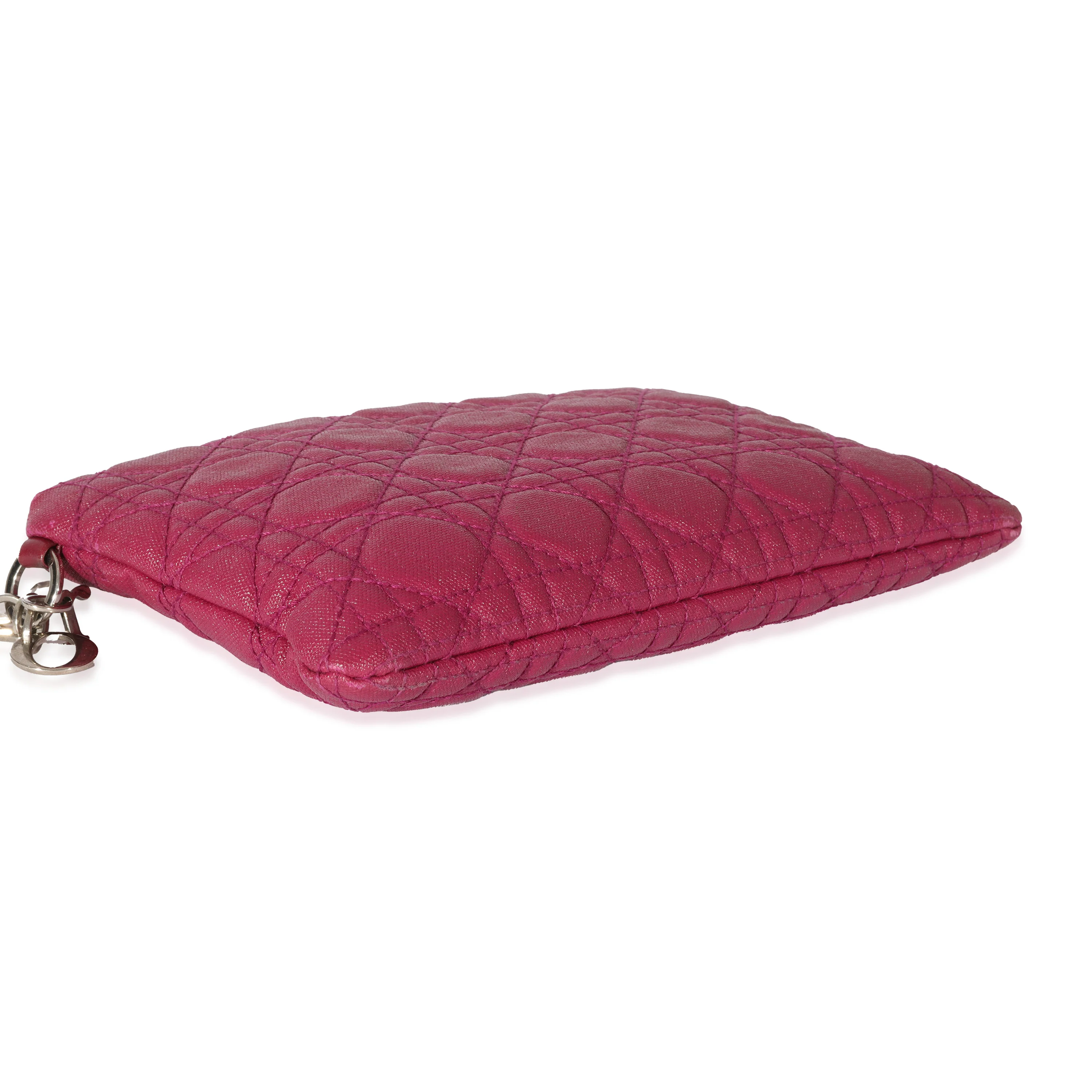 Christian Dior Coated Canvas Cannage Panarea Clutch - Image 6