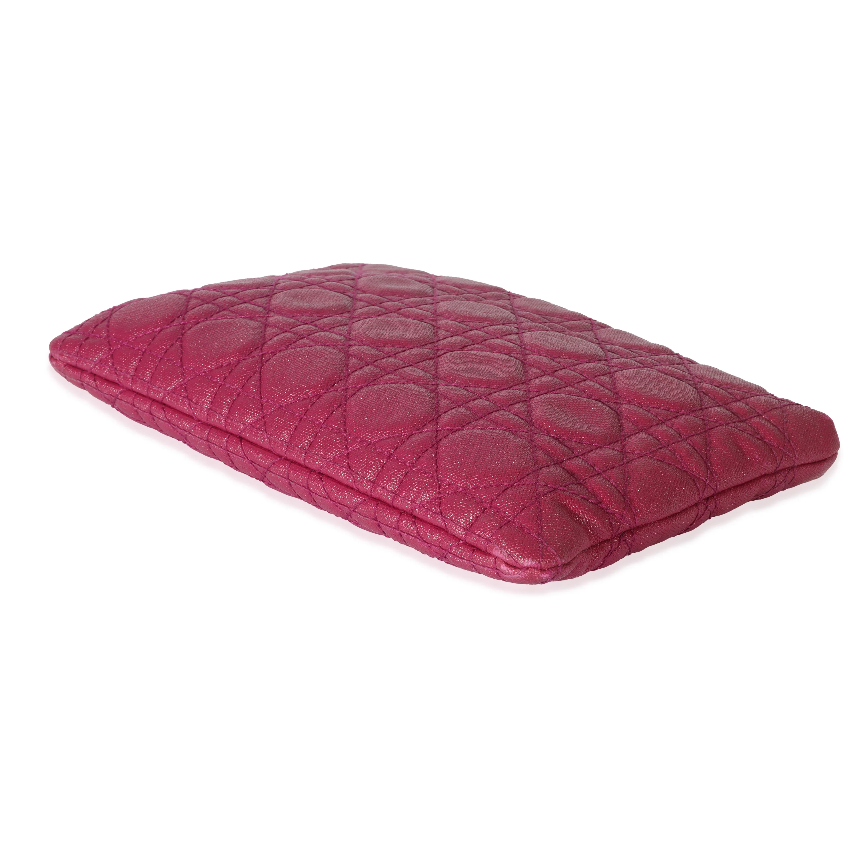 Christian Dior Coated Canvas Cannage Panarea Clutch - Image 7