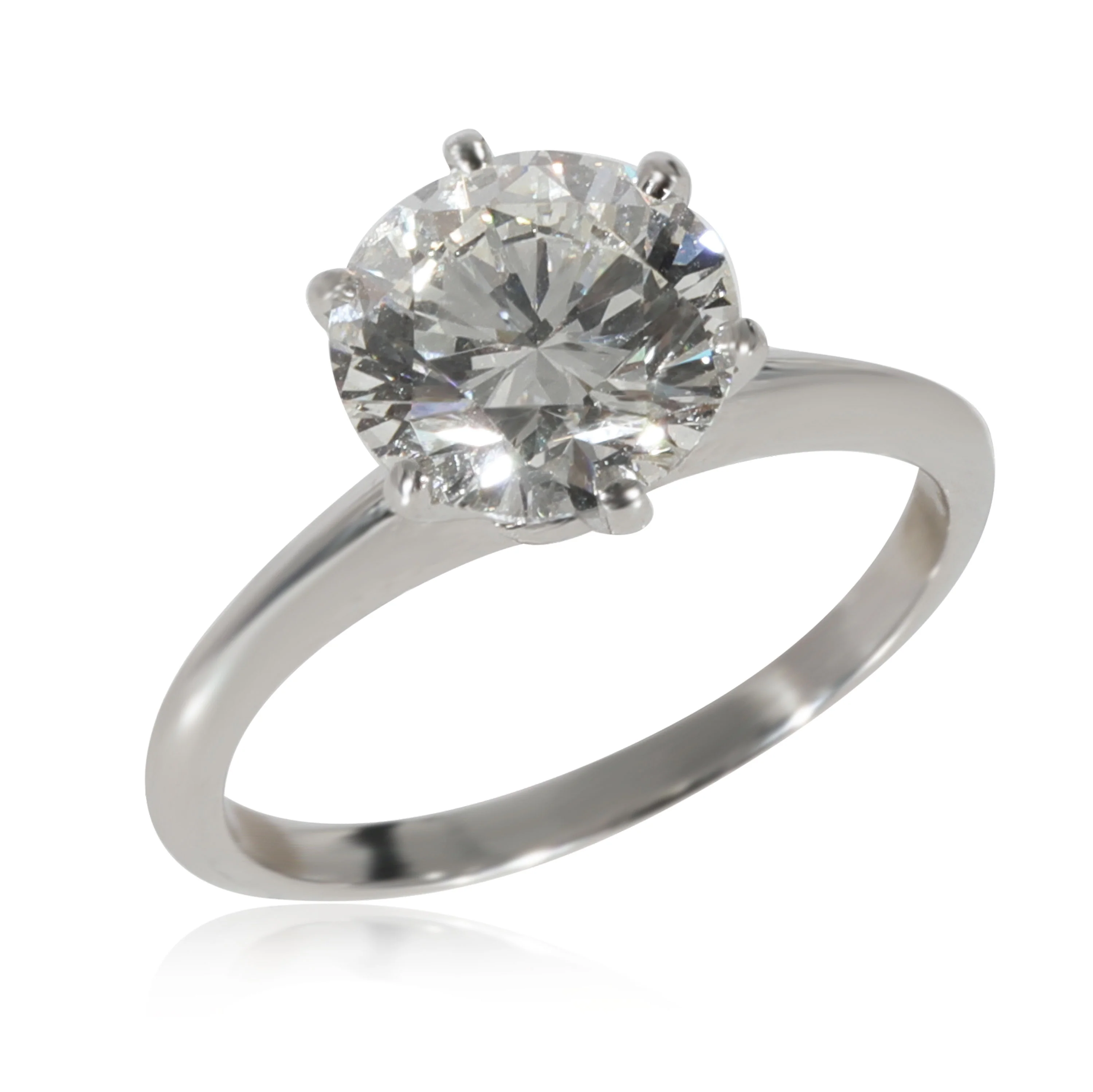 Solitaire Diamond Engagement Ring in Platinum I VS1 2.17 CTW - Image 3