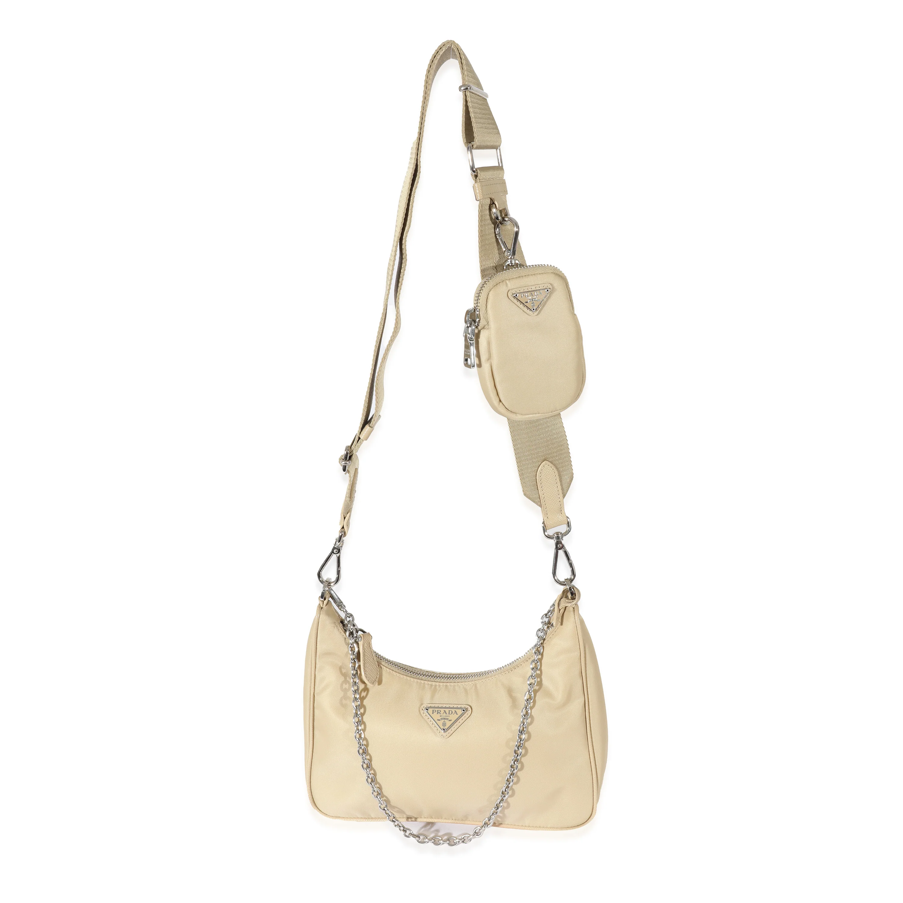 Prada Beige Re-Nylon Re-Edition 2005 Bag - Image 7