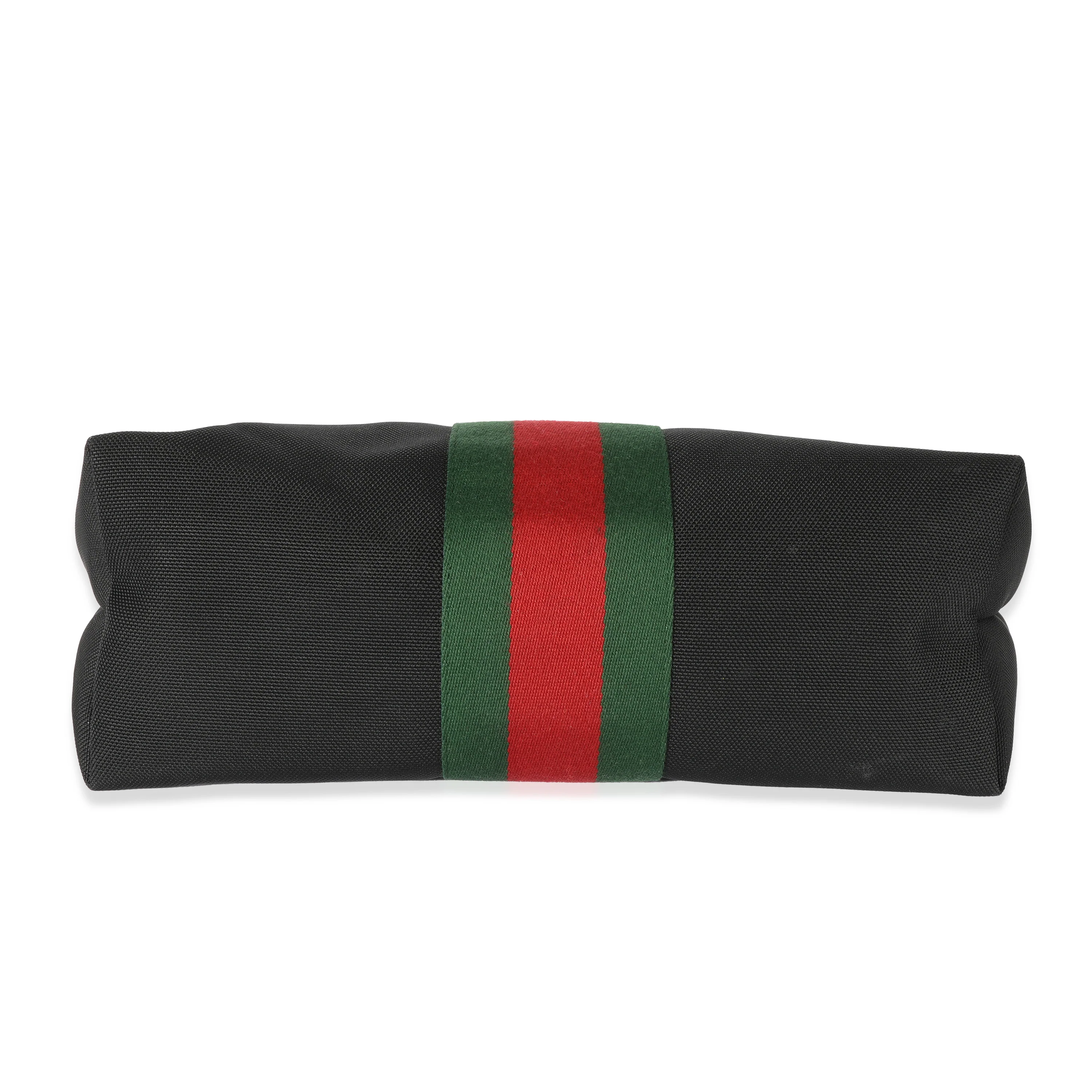 Gucci Black Canvas Techno Web Tote - Image 5