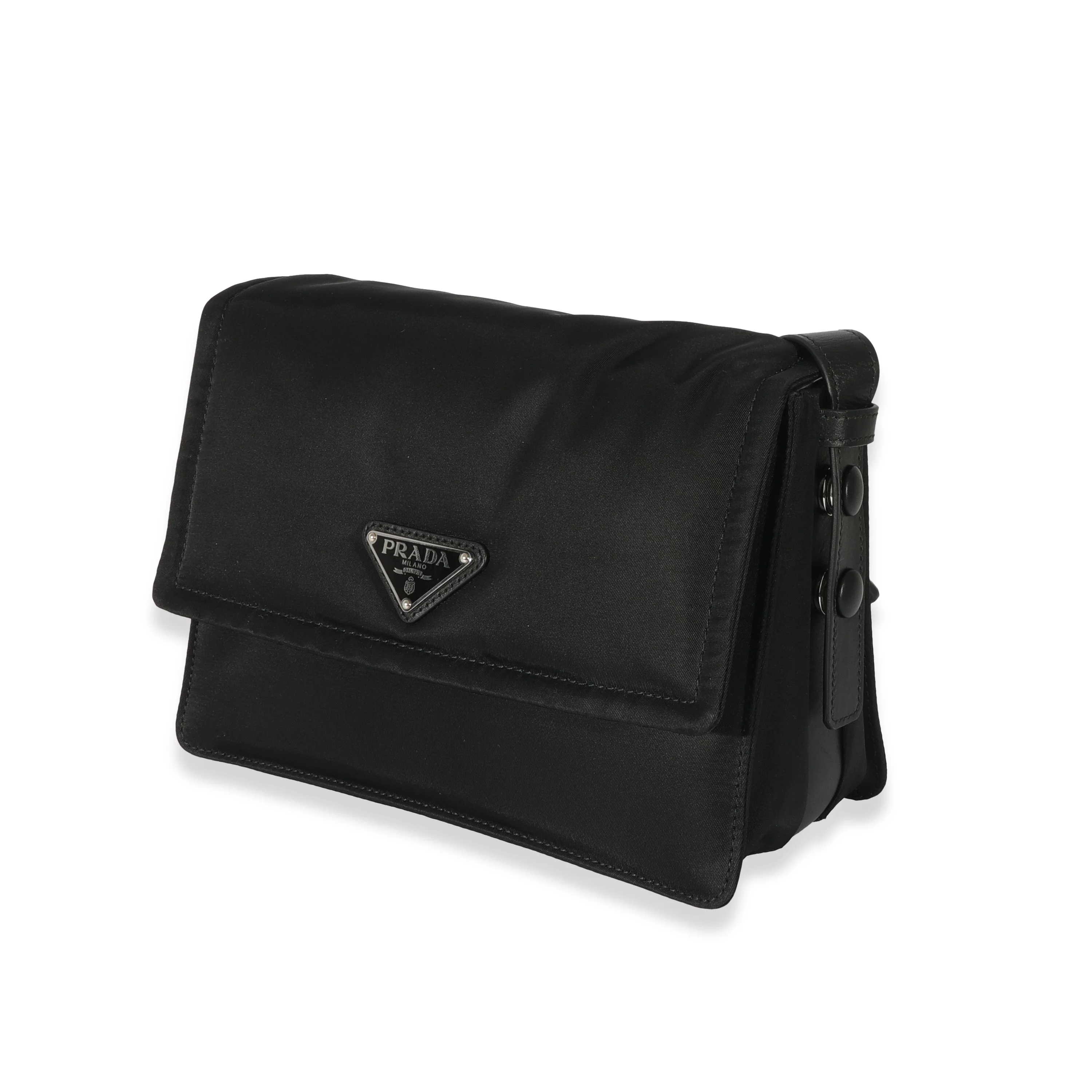 Prada Black Re-Nylon Small Padded Shoulder Bag - Image 2