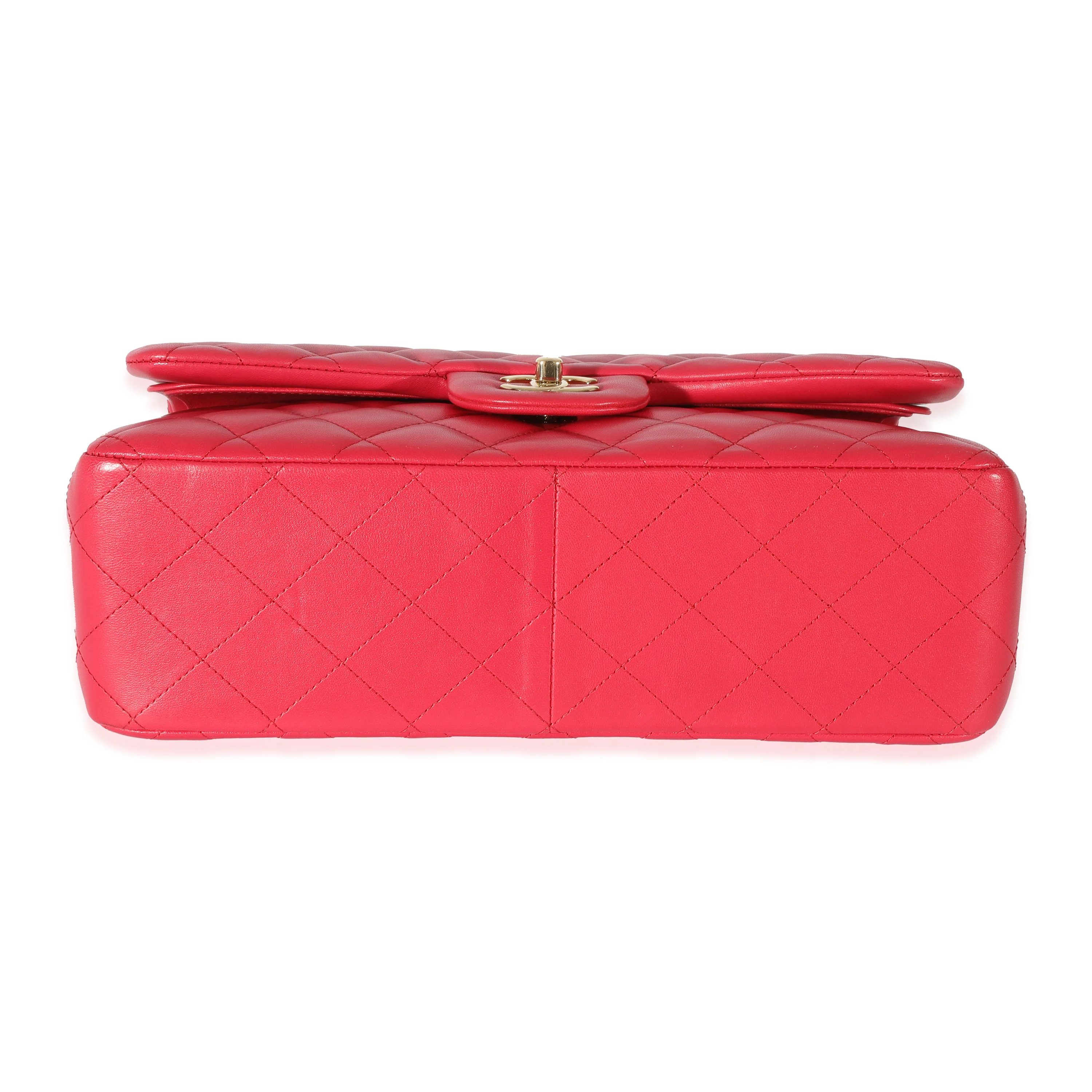 Chanel Pink Lambskin Classic Jumbo Double Flap - Image 5