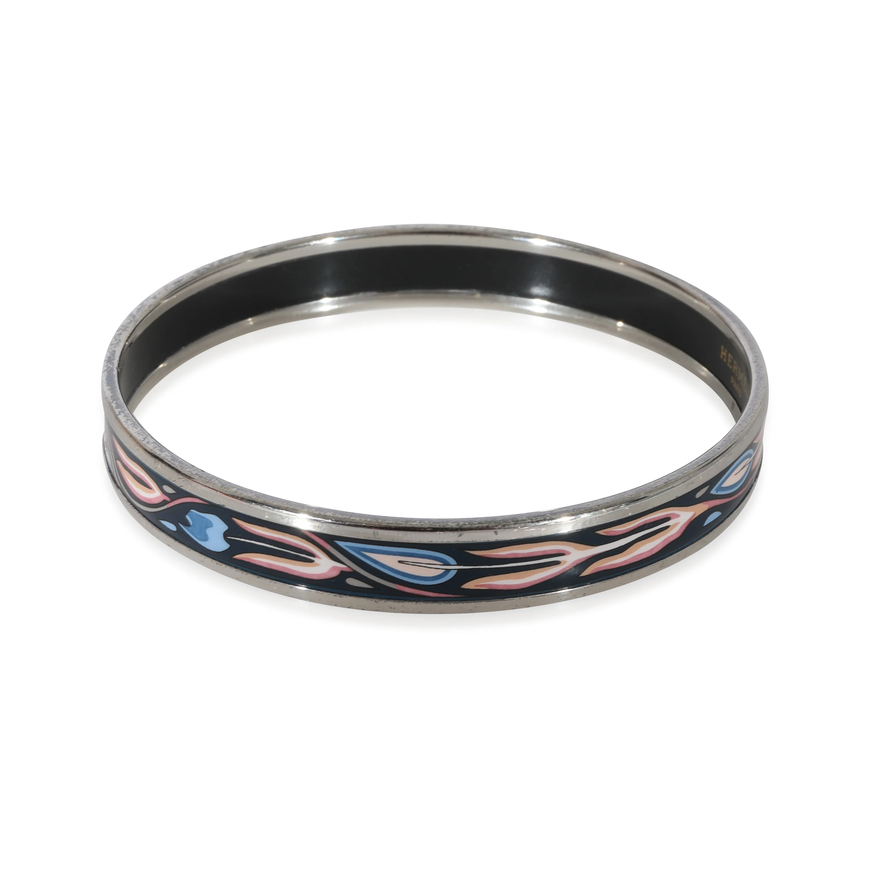 Blue Pink Printed Enamel Narrow Bracelet 67 - Image 2
