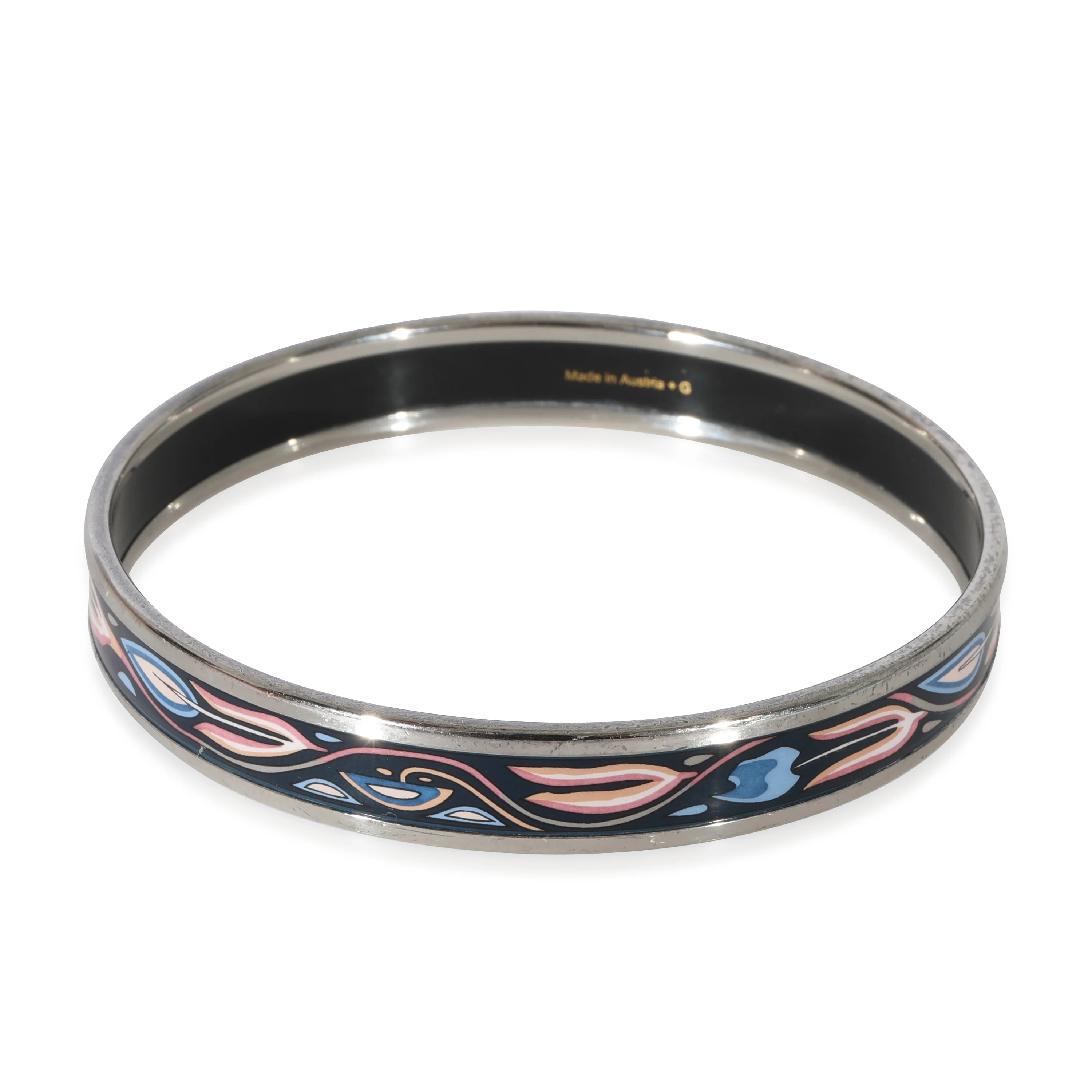 Blue Pink Printed Enamel Narrow Bracelet 67 - Image 3