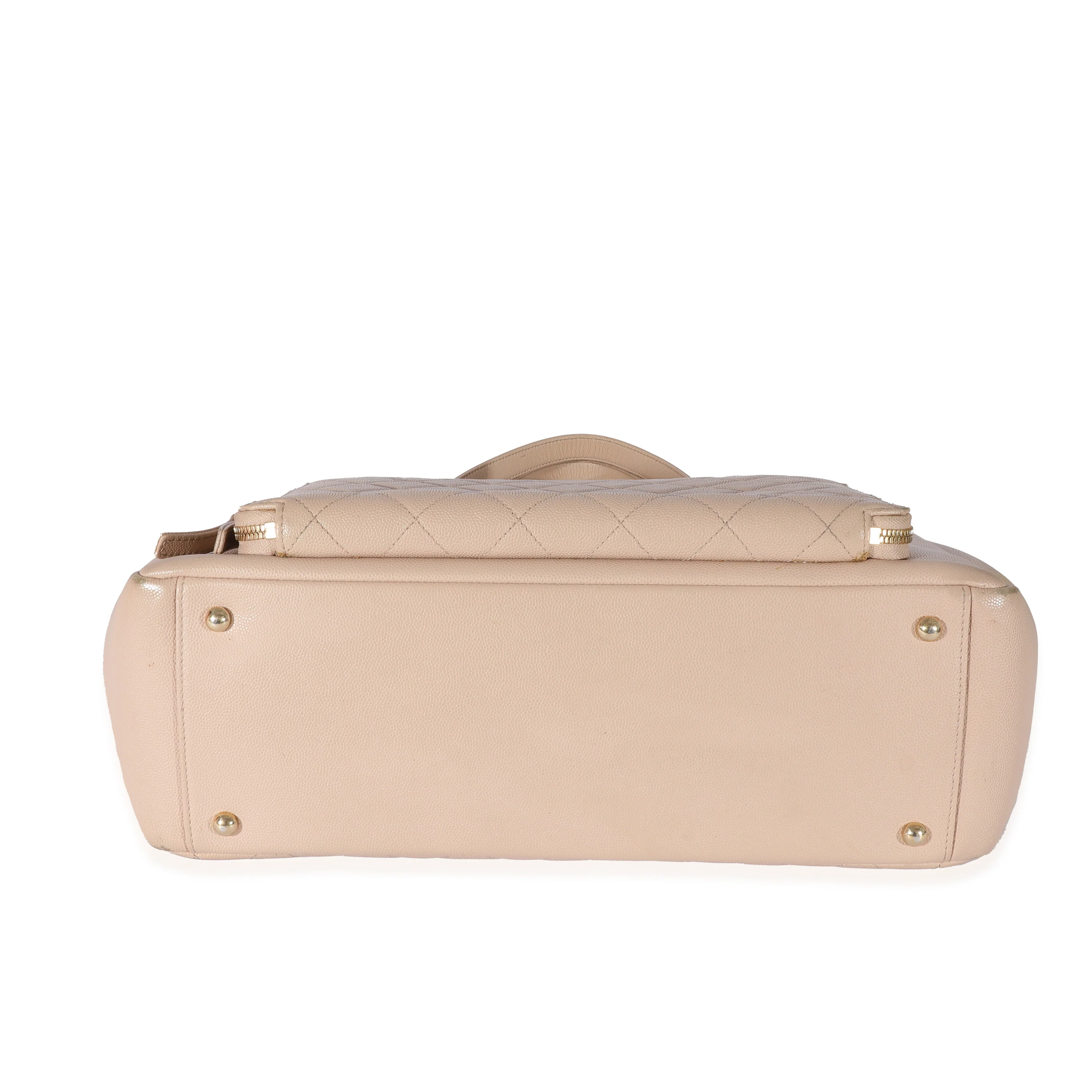 Chanel Beige Caviar Large Business Affinity Tote - Image 5