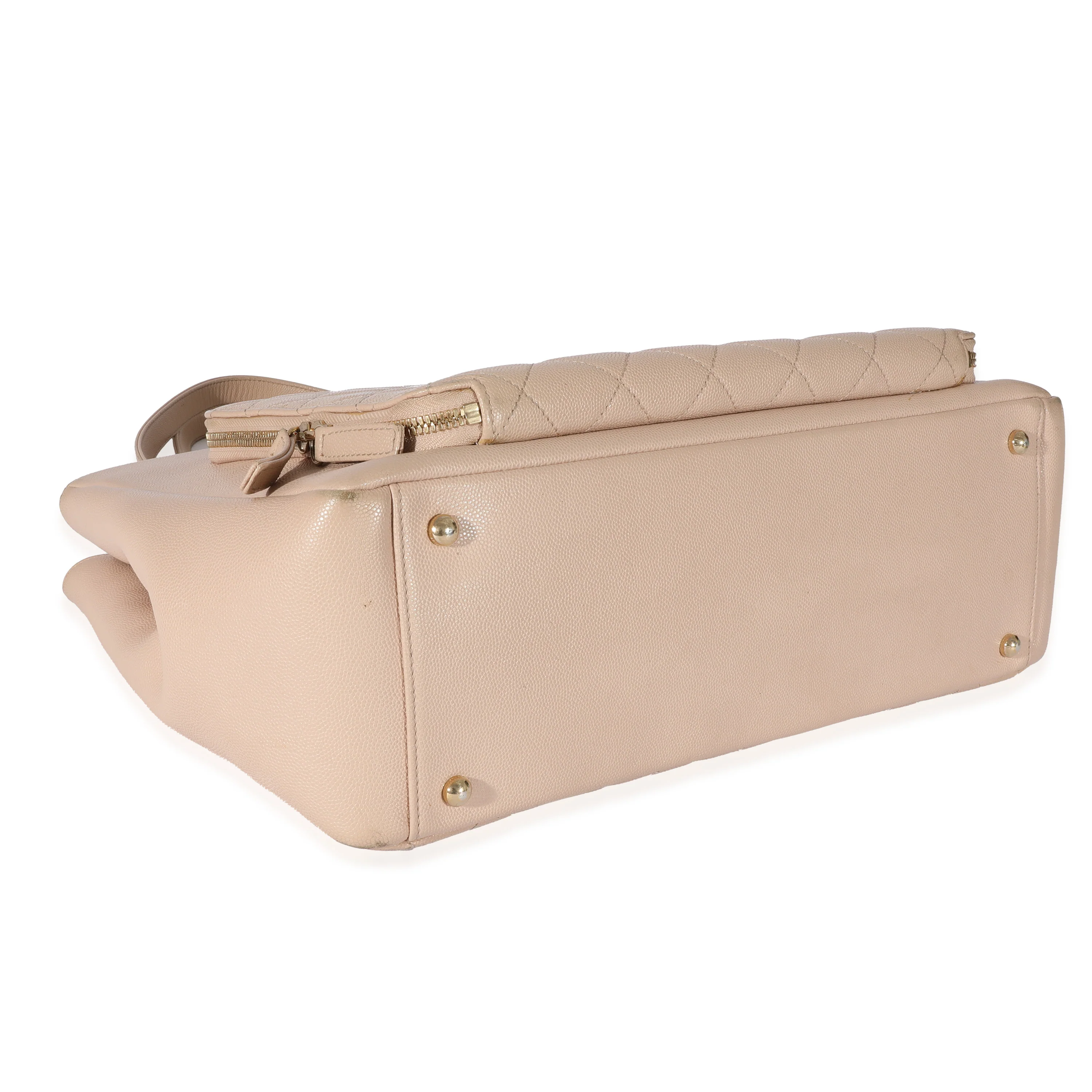 Chanel Beige Caviar Large Business Affinity Tote - Image 6