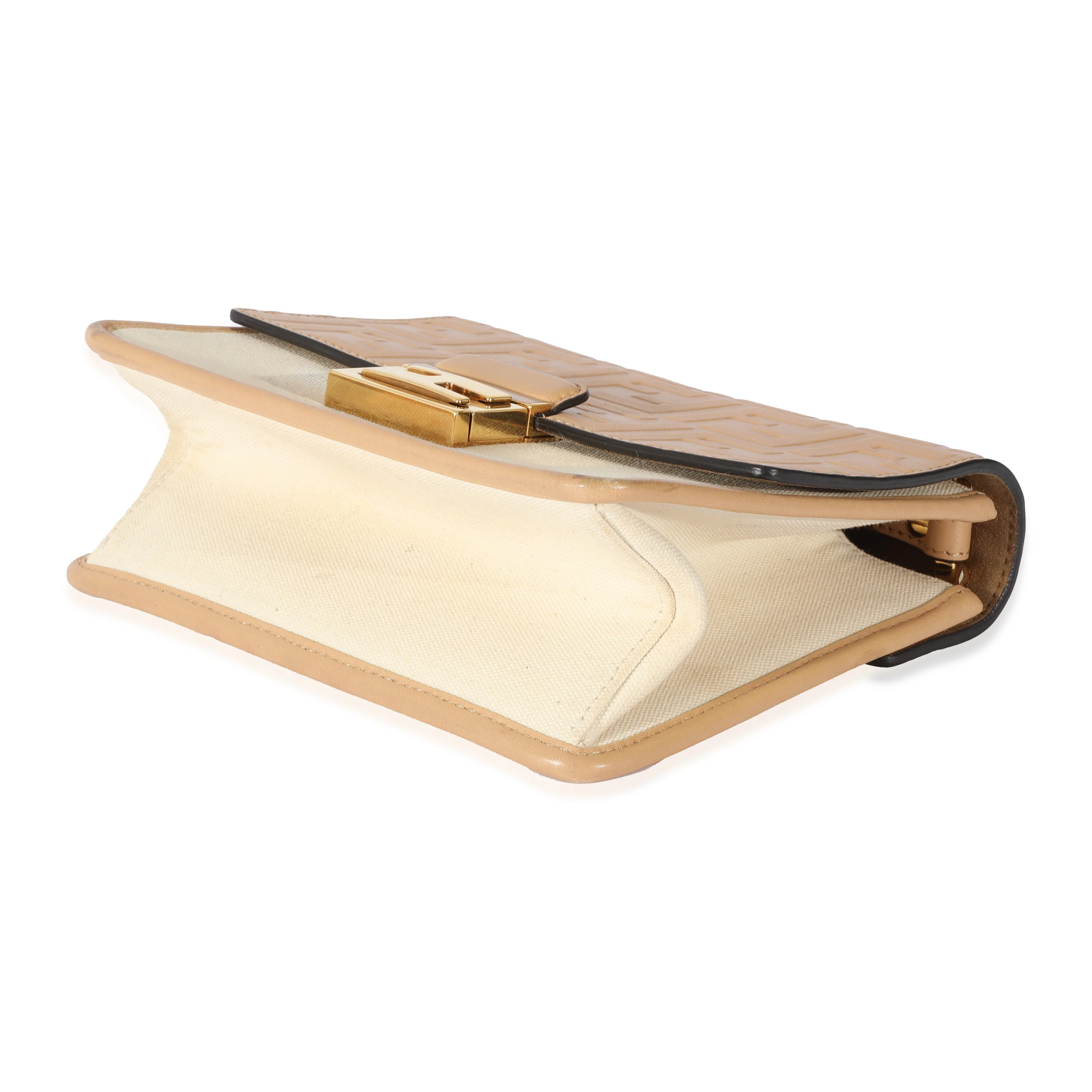 Canvas Leather Beige Zucca Small U Kan Chain Bag - Image 3