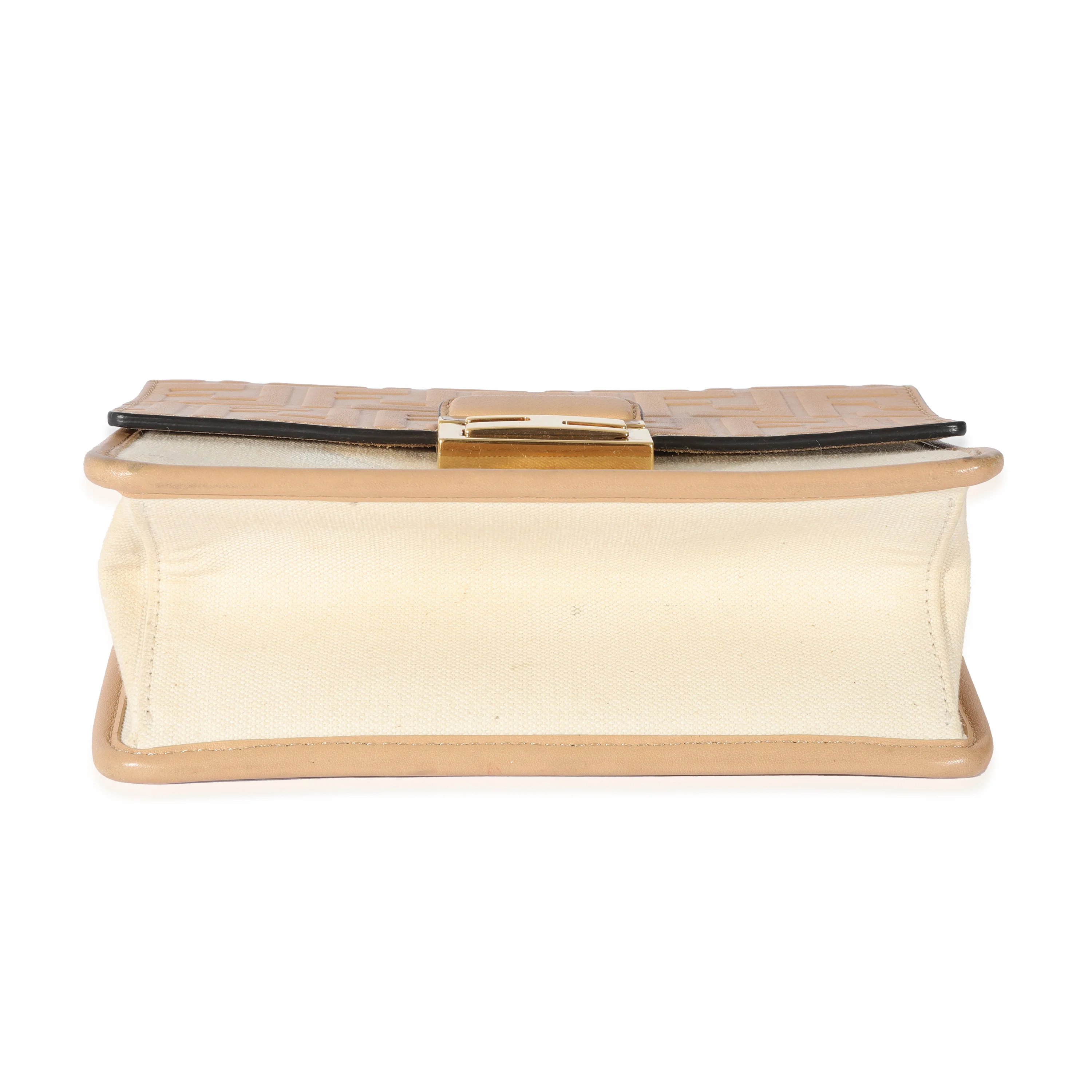 Canvas Leather Beige Zucca Small U Kan Chain Bag - Image 5