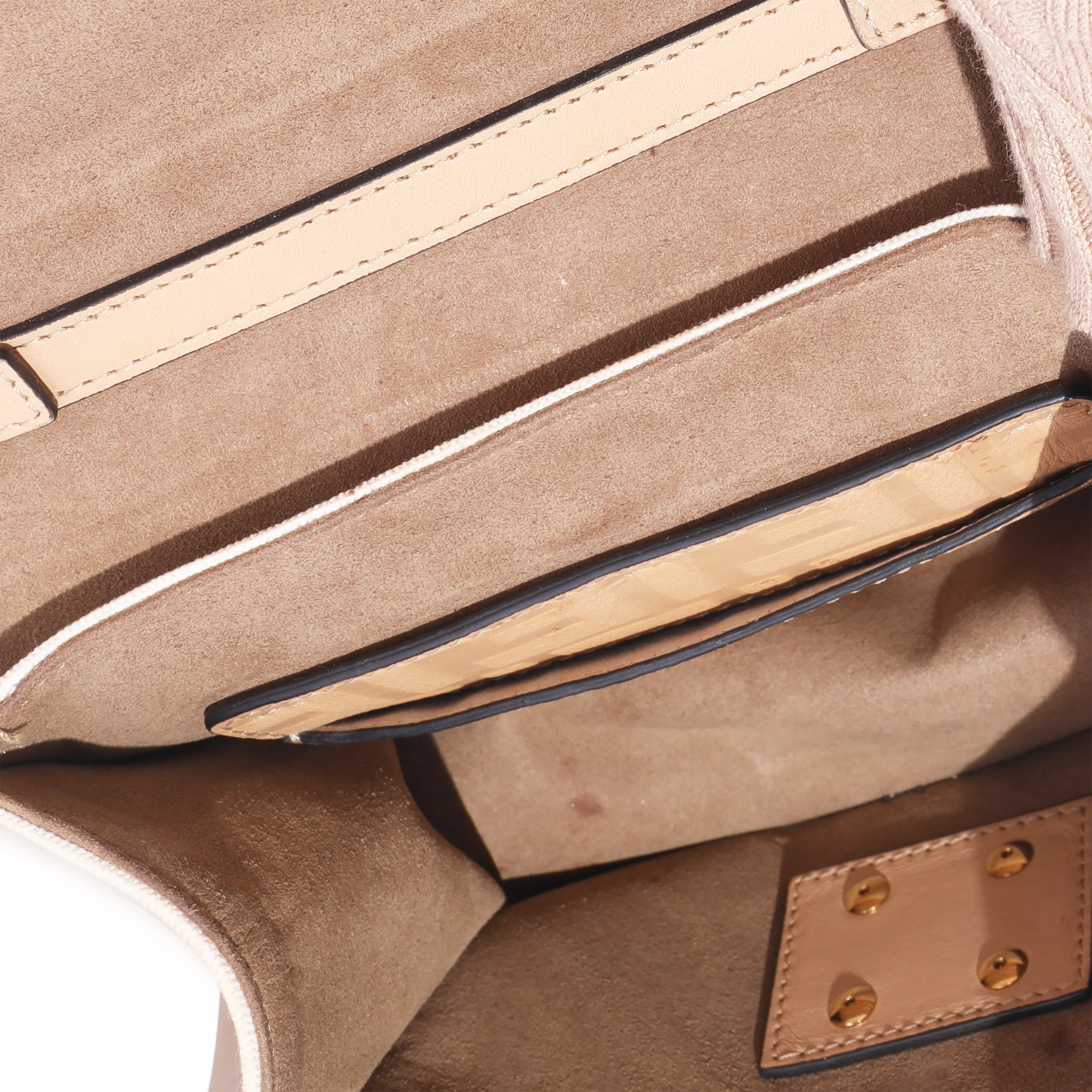Canvas Leather Beige Zucca Small U Kan Chain Bag - Image 8