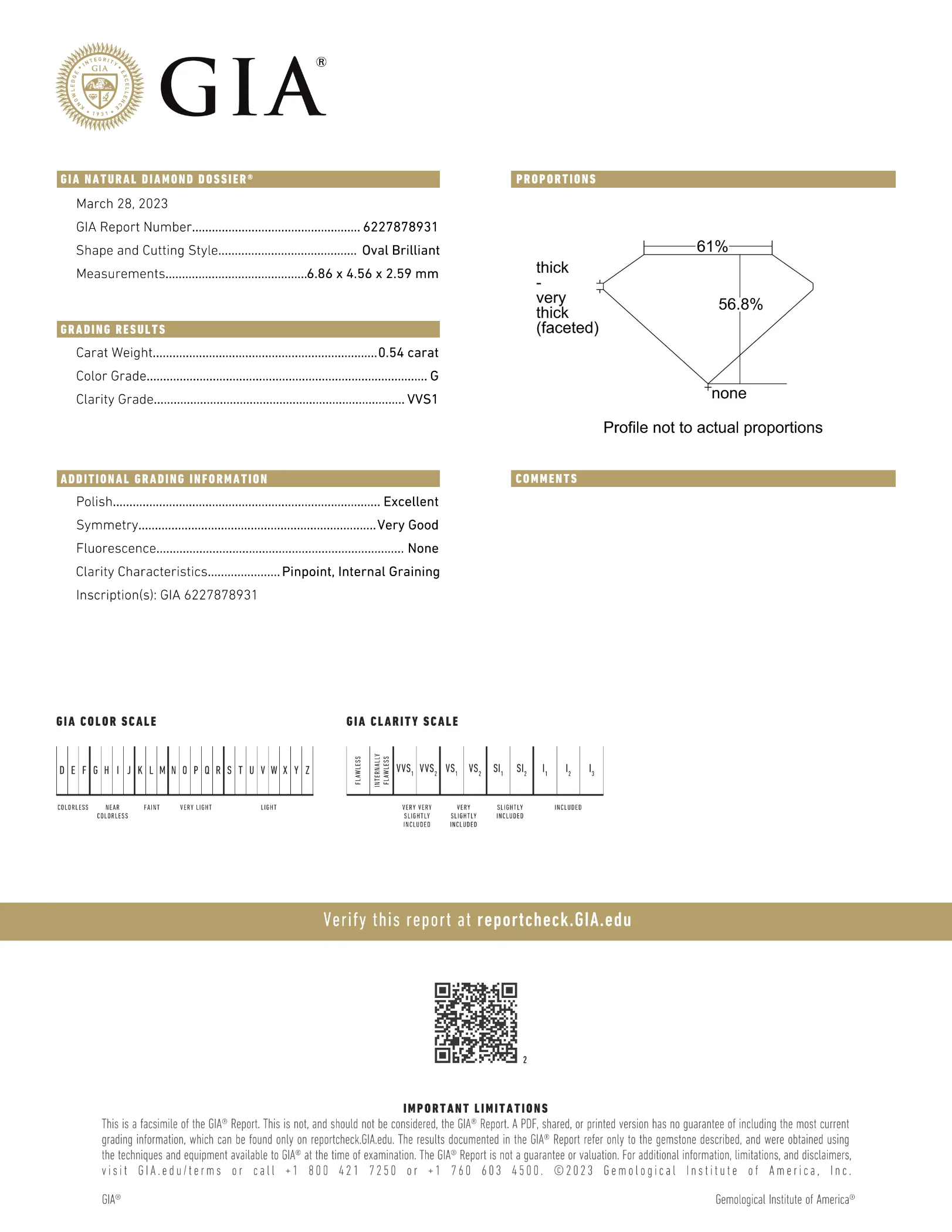 GIA Certified 0.54 Ct Oval cut G VVS1 Loose Diamond - Image 2