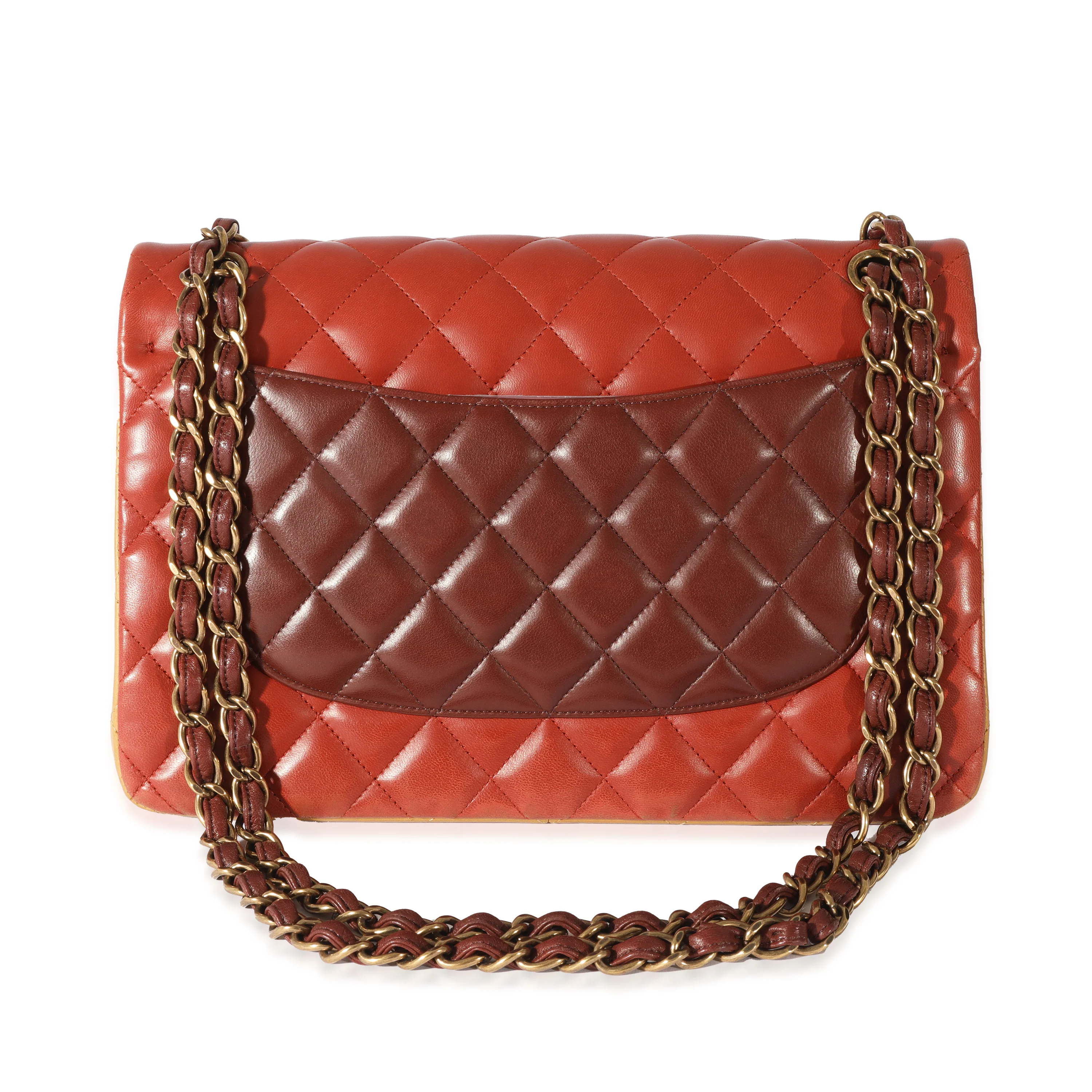 Tri-Color Lambskin Jumbo Double Flap Bag - Image 3