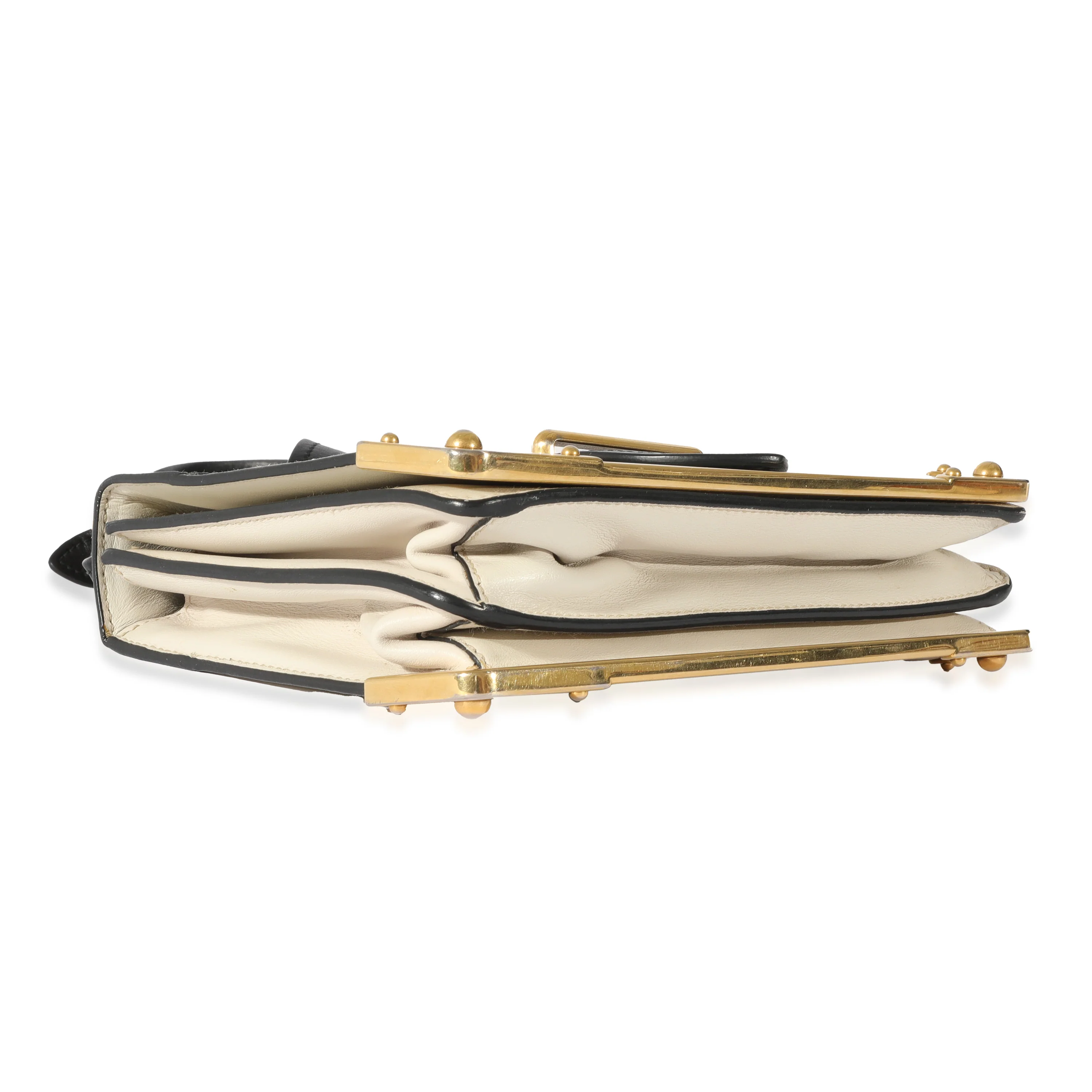 Prada White Leather Cahier Bag - Image 7