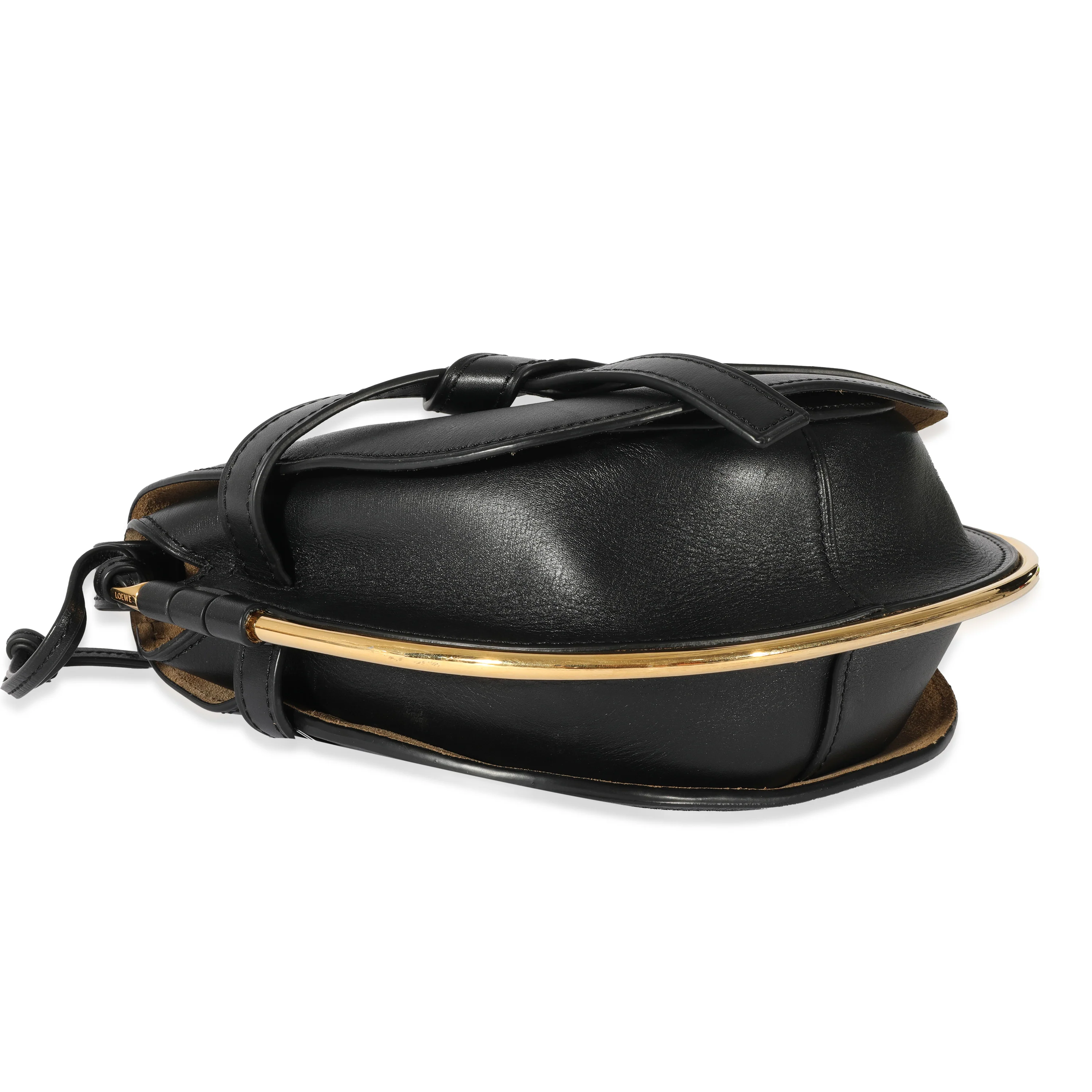 Loewe Black Leather Metal Medium Gate Bag - Image 6