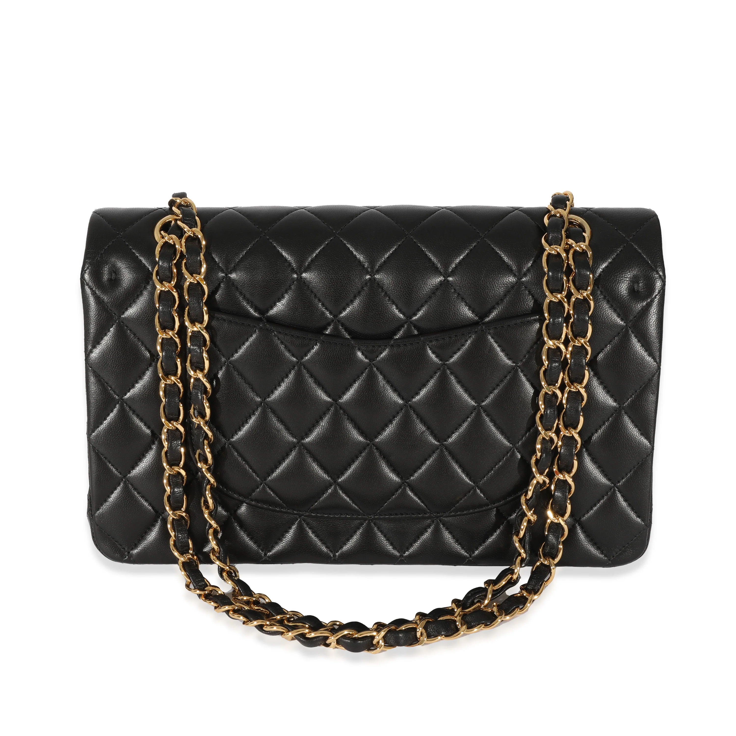 Chanel Black Quilted Lambskin Medium Classic Double Flap - Image 3