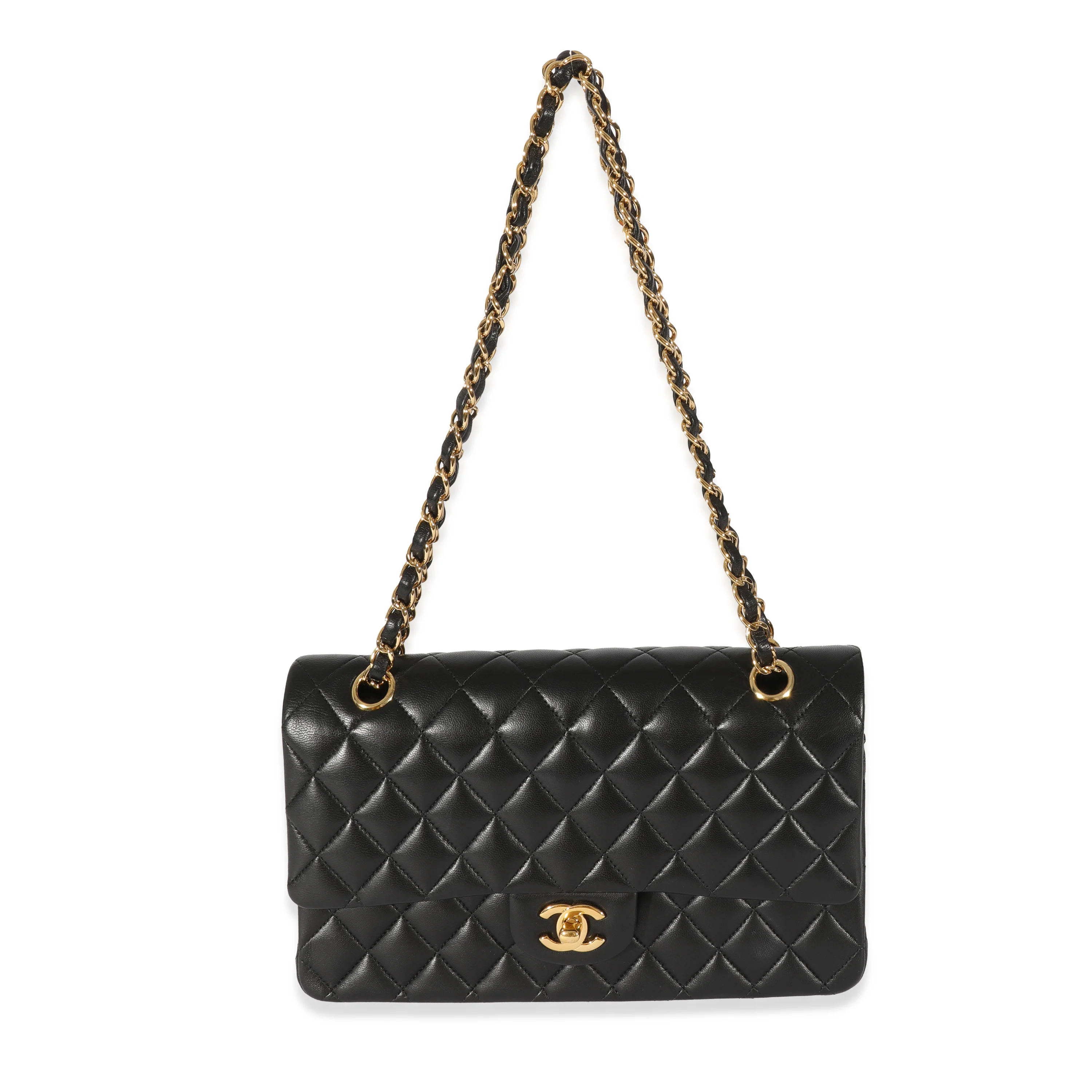 Chanel Black Quilted Lambskin Medium Classic Double Flap - Image 4