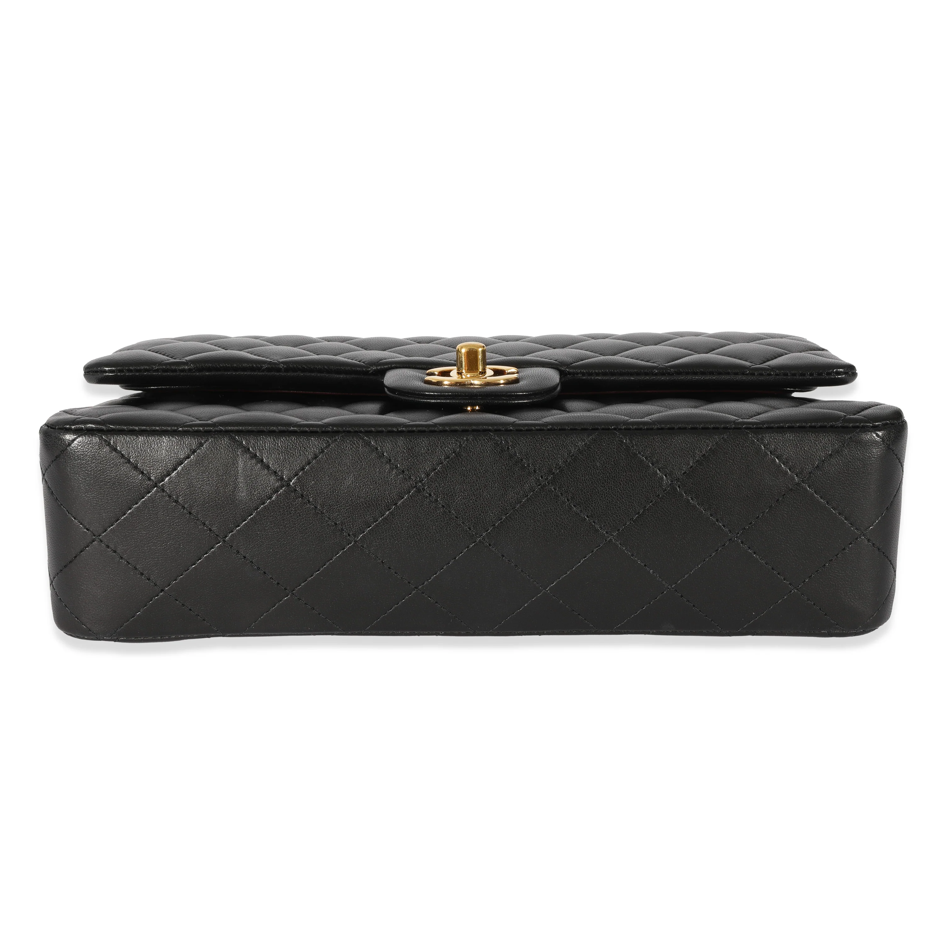 Chanel Black Quilted Lambskin Medium Classic Double Flap - Image 5