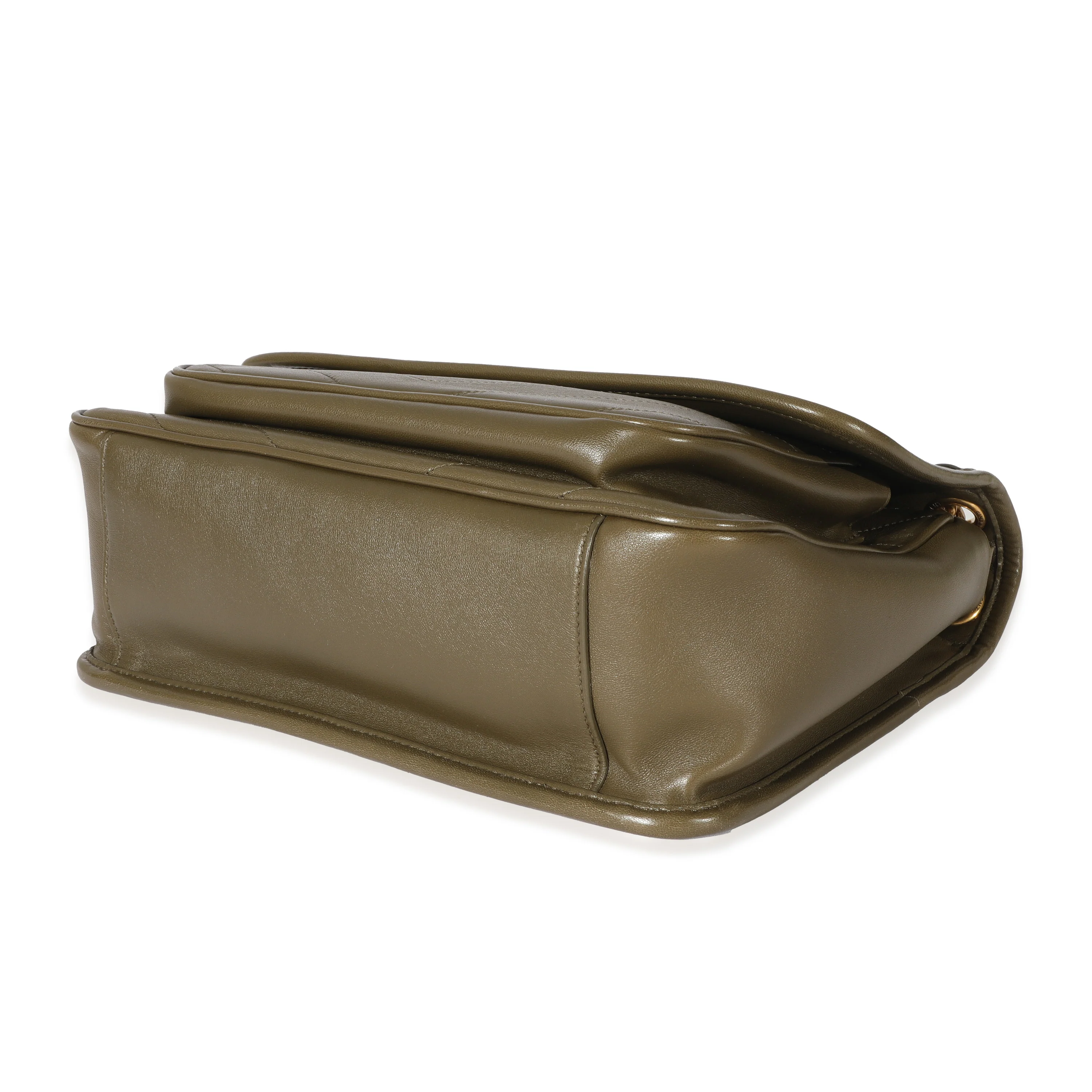 Saint Laurent Khaki Leather Medium Niki - Image 6