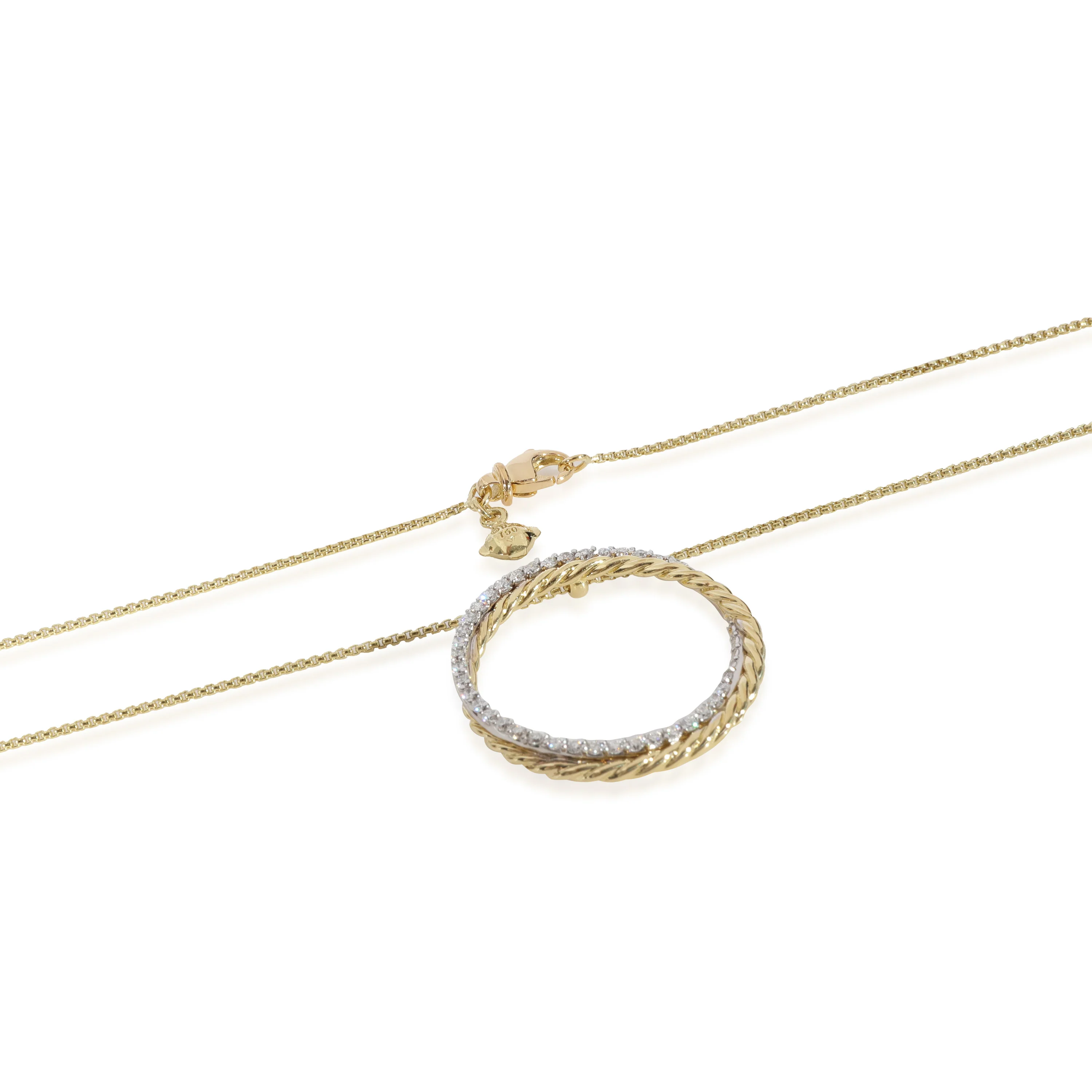 David Yurman Crossover Diamond Fashion Pendant in 18k Yellow Gold 0.34 CTW - Image 3