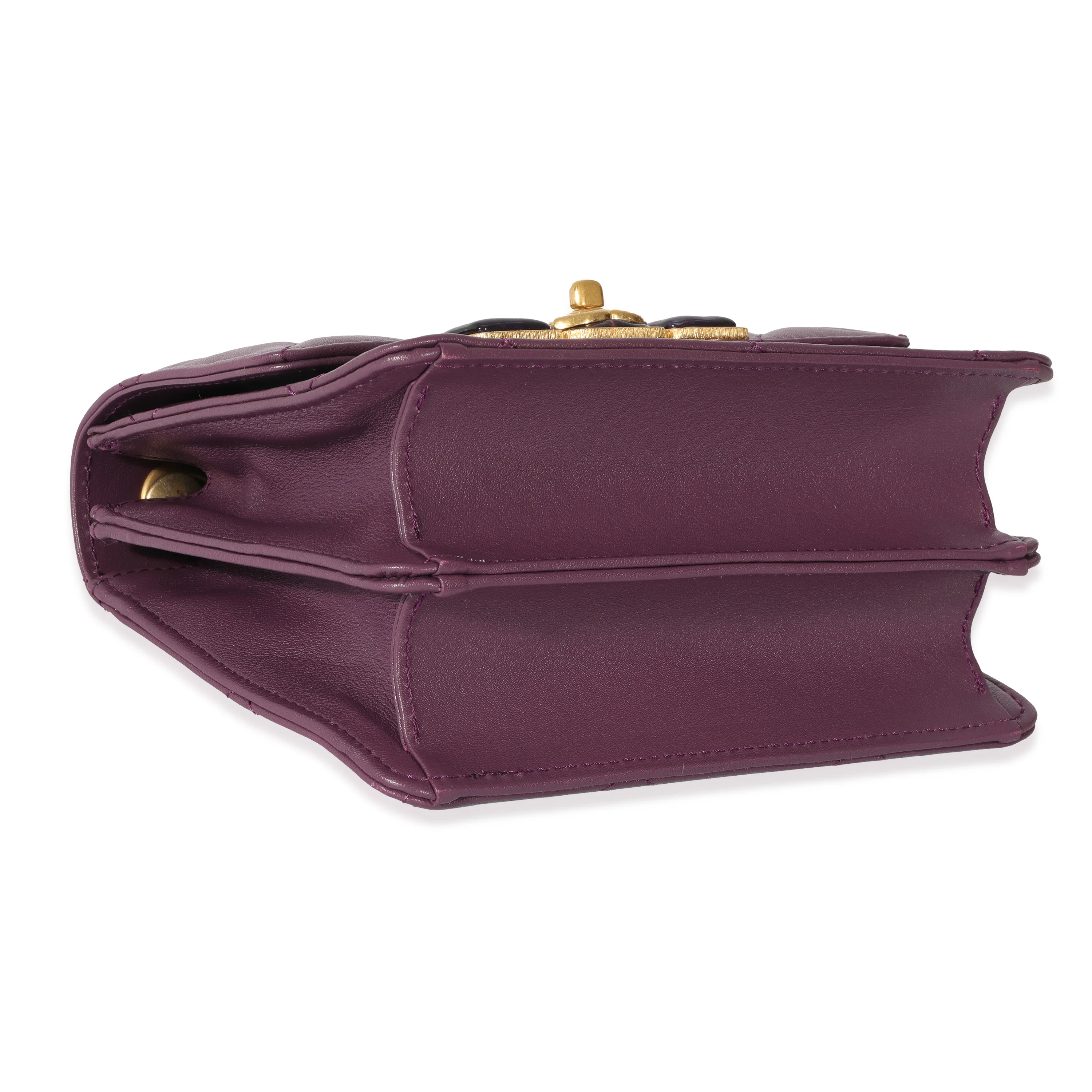 Chanel 22A Purple Matelasse Calfskin Resin Flap Bag - Image 6