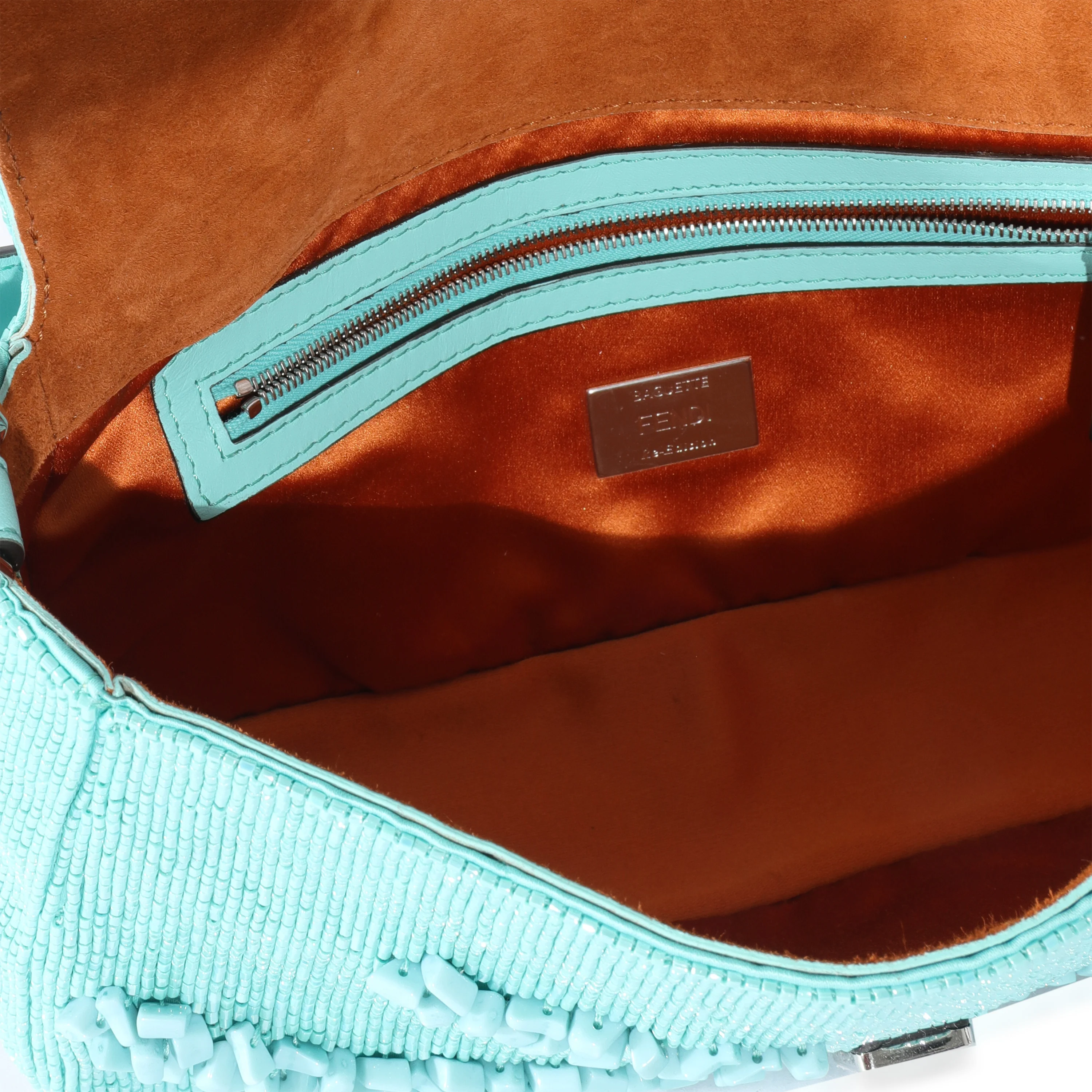 Fendi Re-Edition Turquoise Stone Bead Baguette - Image 4