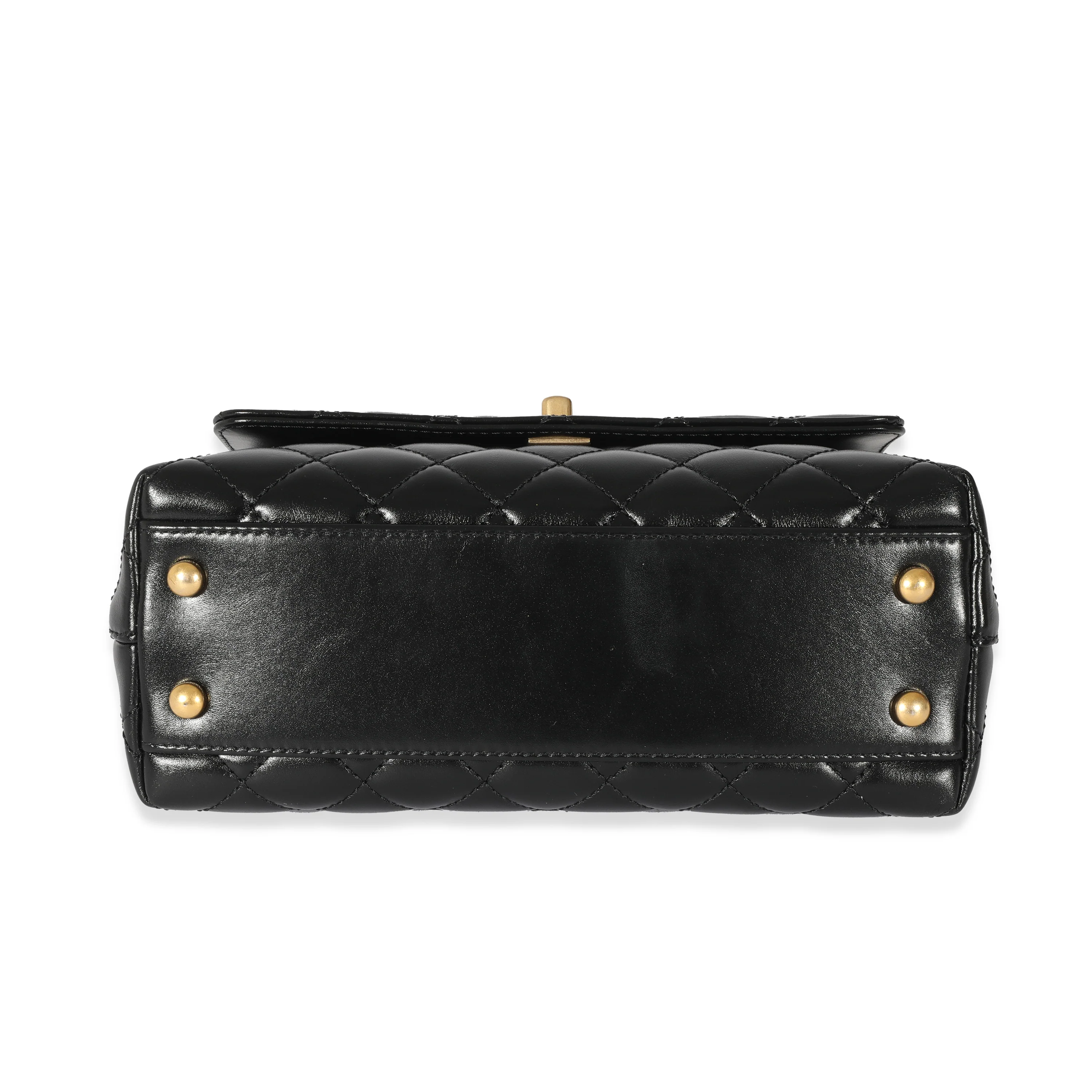 Chanel 22P Black Quilted Small Coco Top Handle Flap - Image 5