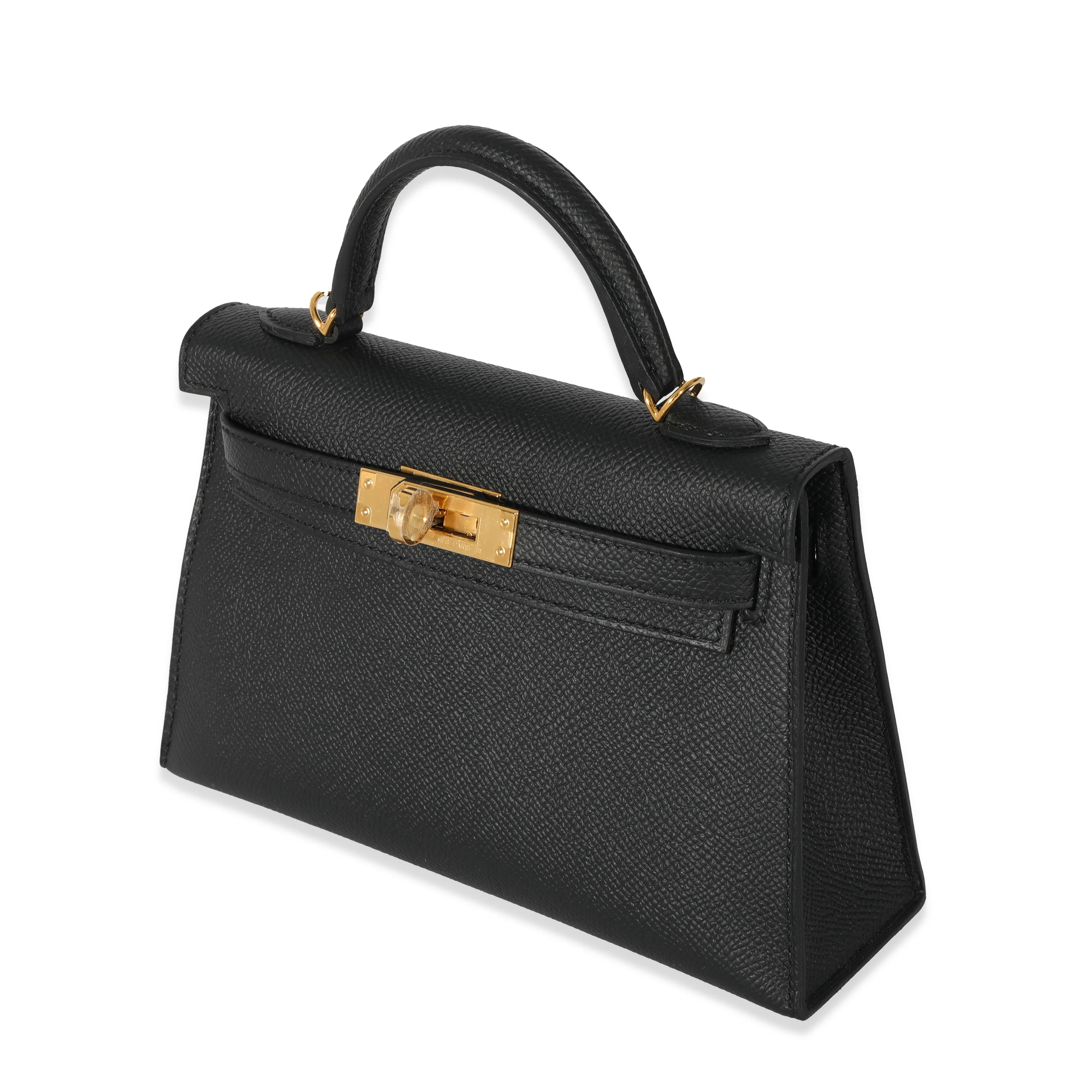 Hermes Noir Epsom Mini Kelly II 20 GHW - Image 2