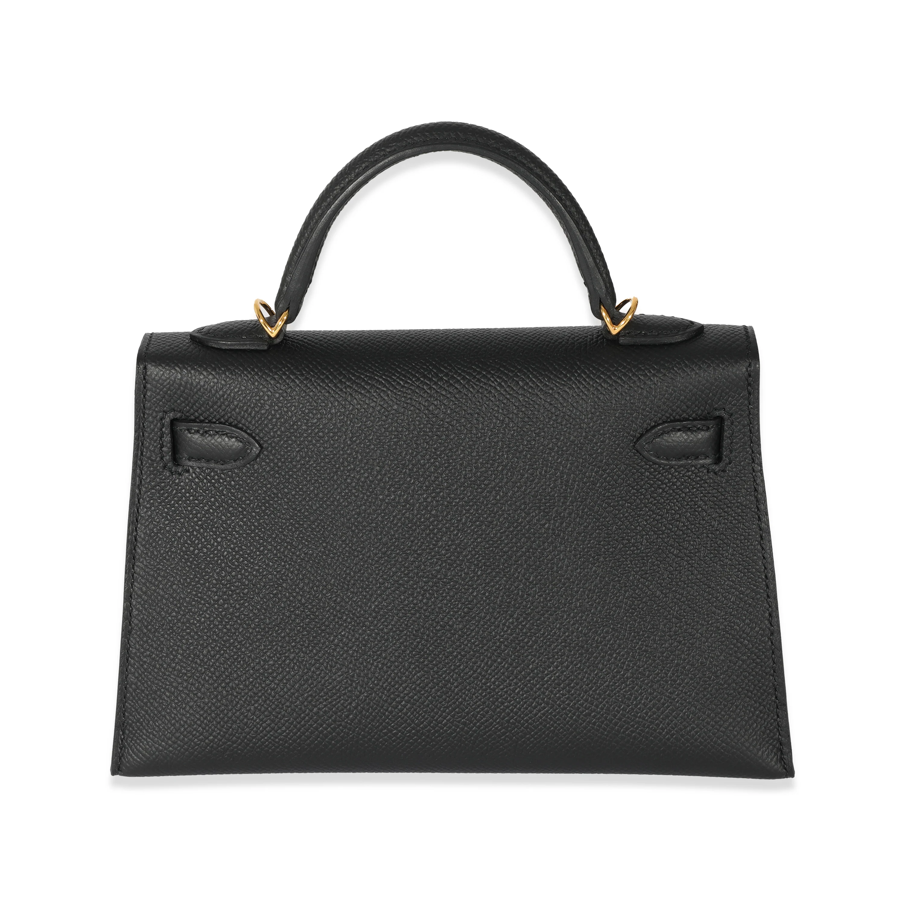 Hermes Noir Epsom Mini Kelly II 20 GHW - Image 3