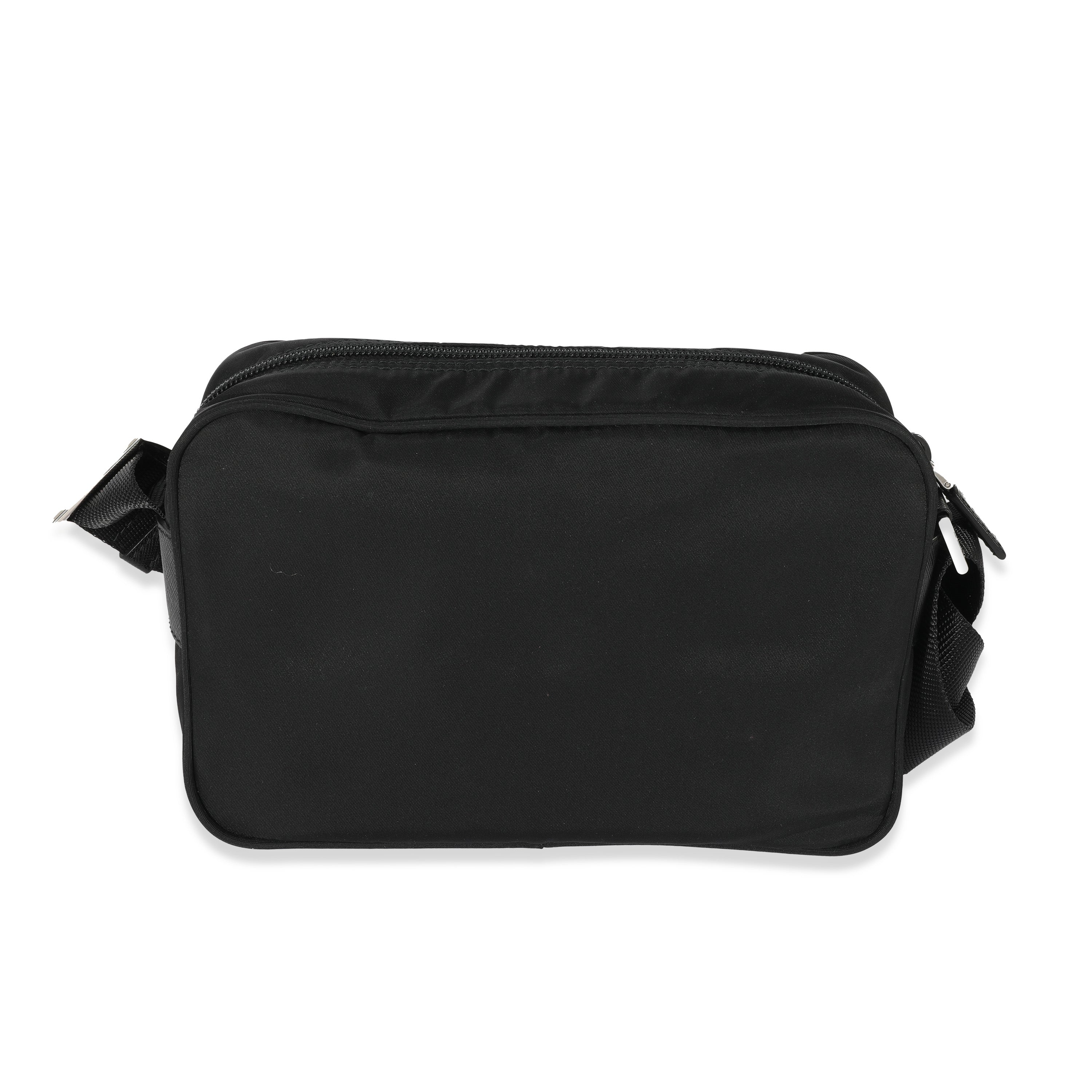 Prada Re-Nylon Black Front Pocket Bag - Image 3