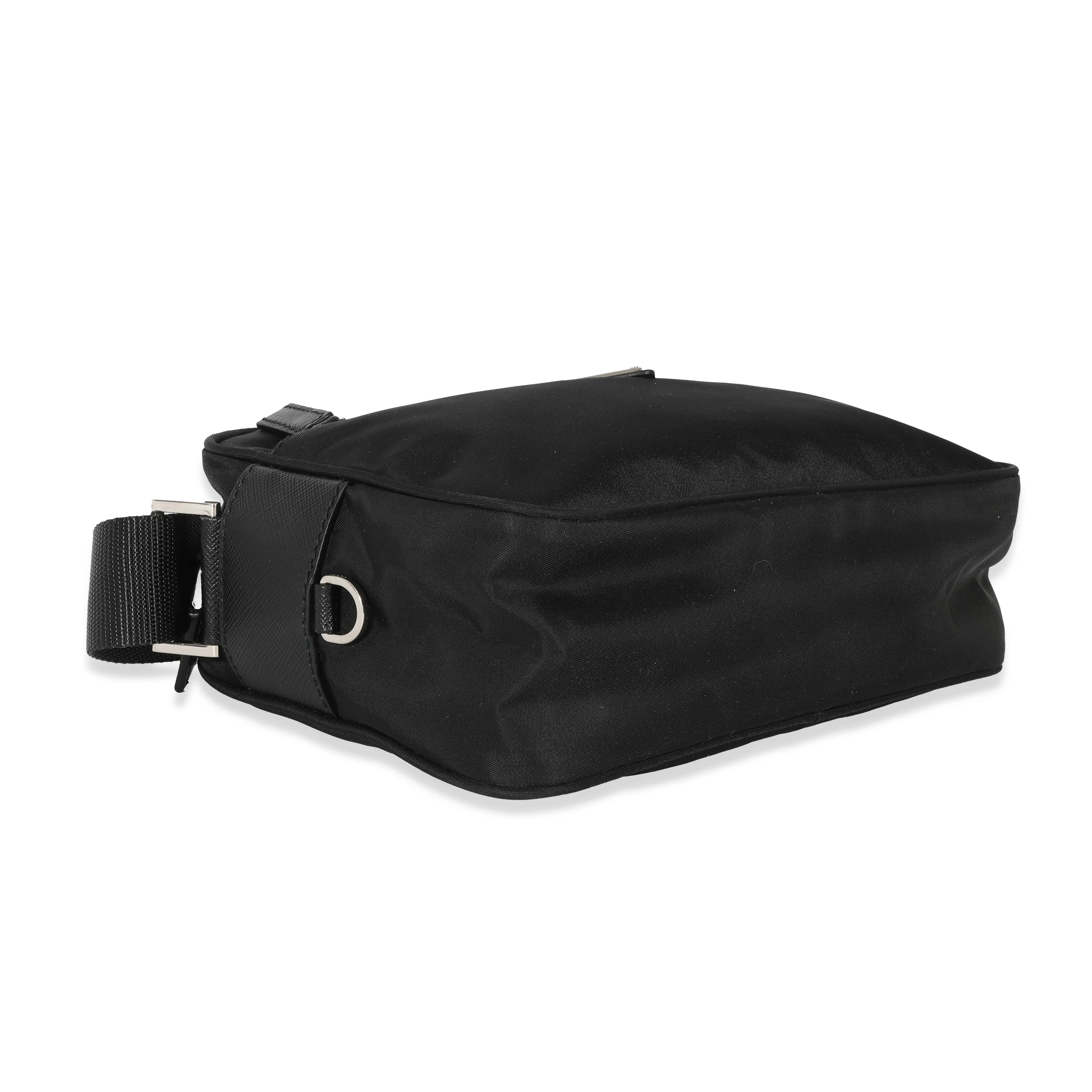 Prada Re-Nylon Black Front Pocket Bag - Image 6