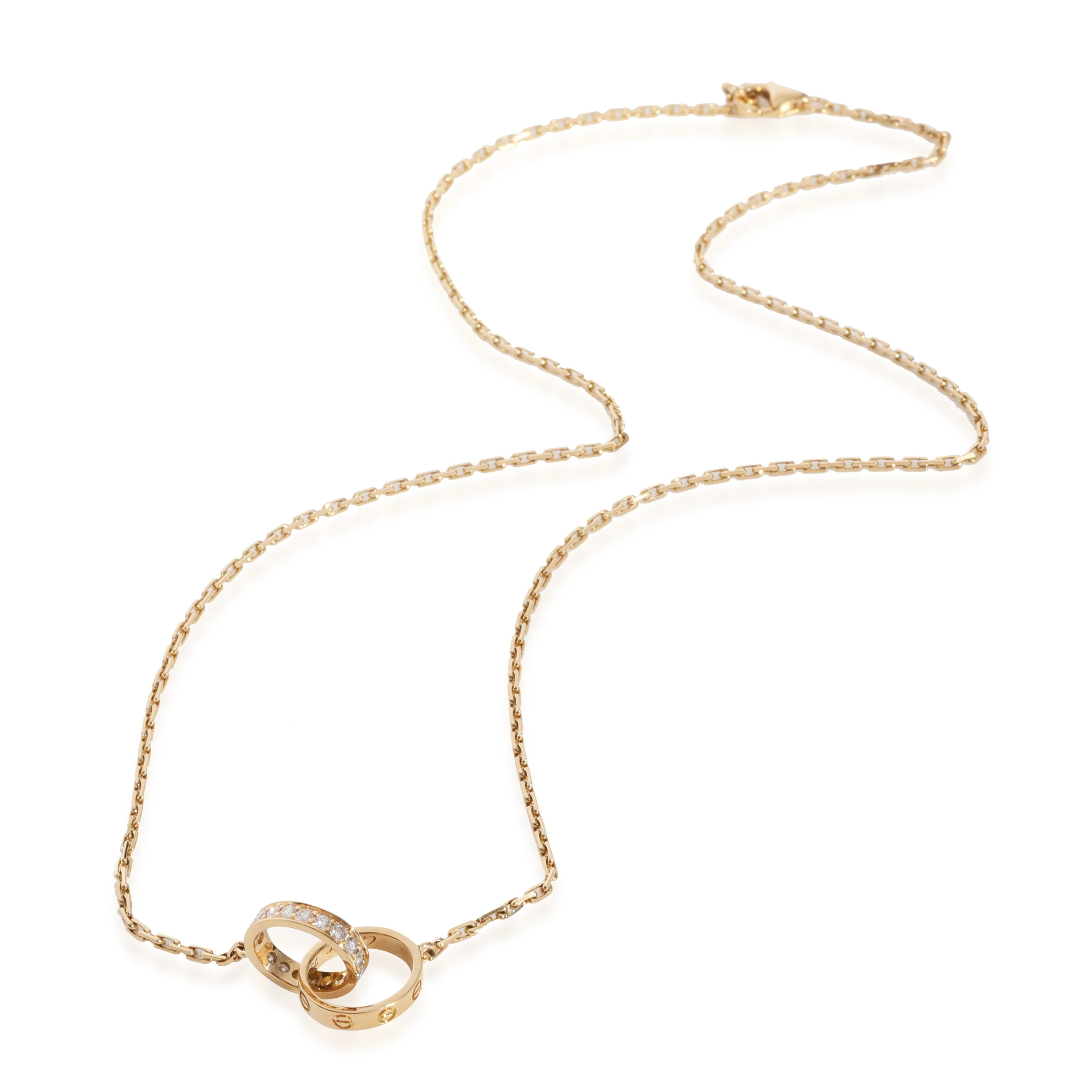 Cartier LOVE Diamond Necklace in 18K Yellow Gold 0.22 CTW - Image 2