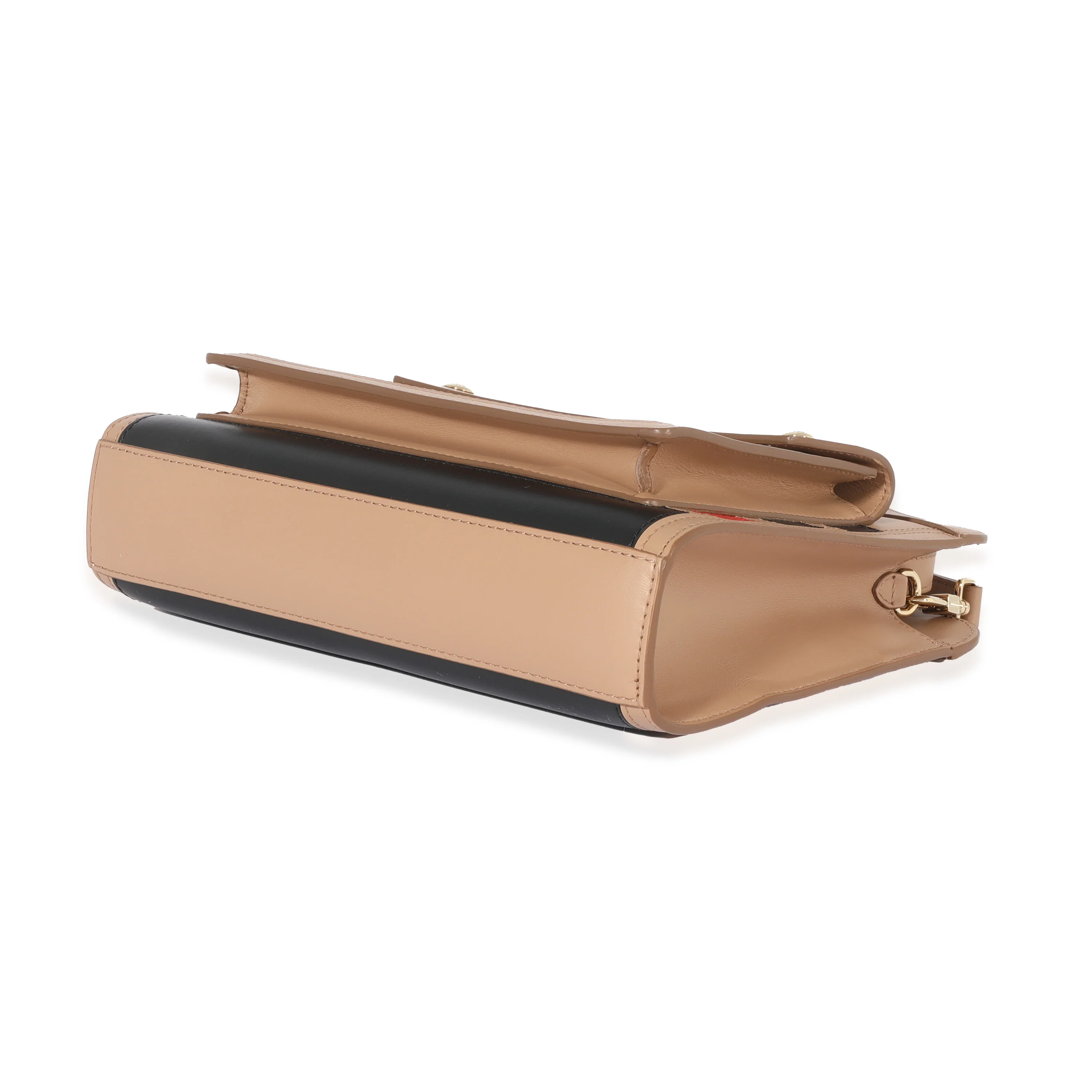 Tan & Multicolor Leather Stripe Mini Pocket Bag - Image 7