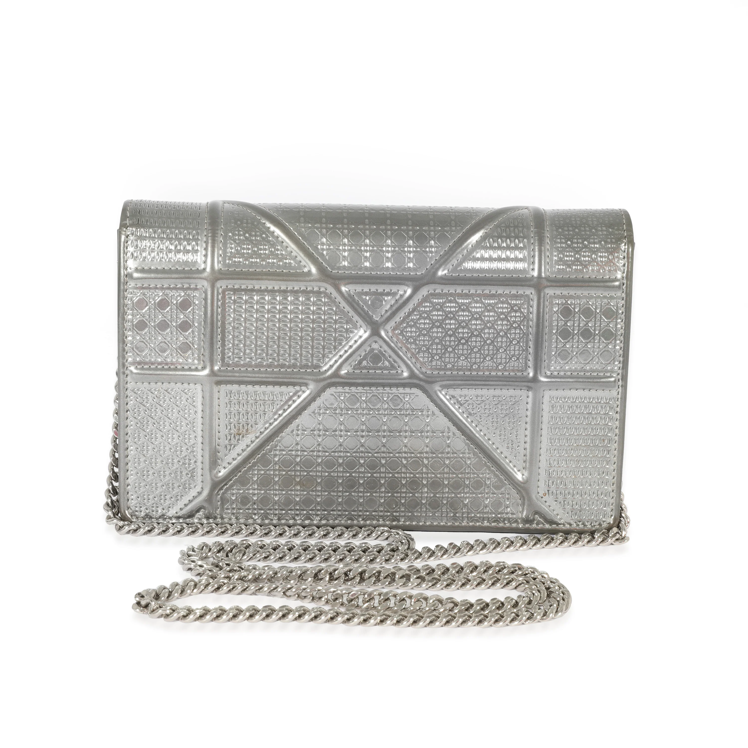 Christian Dior Onyx Micro Cannage Diorama Chain Pouch - Image 3
