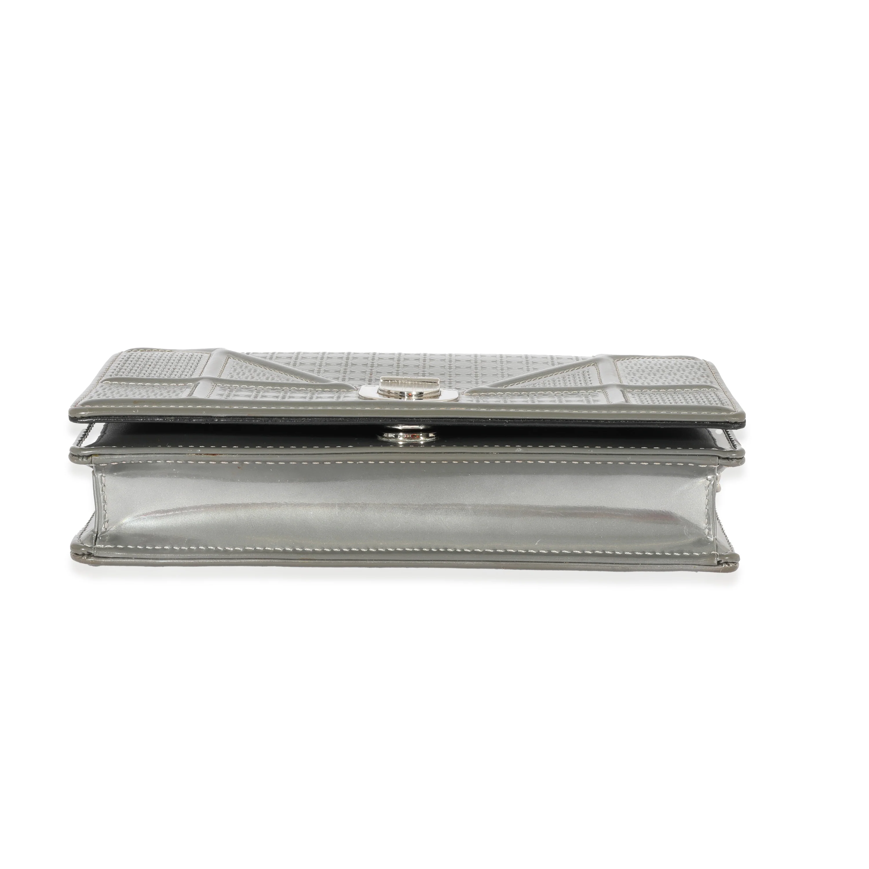 Christian Dior Onyx Micro Cannage Diorama Chain Pouch - Image 5