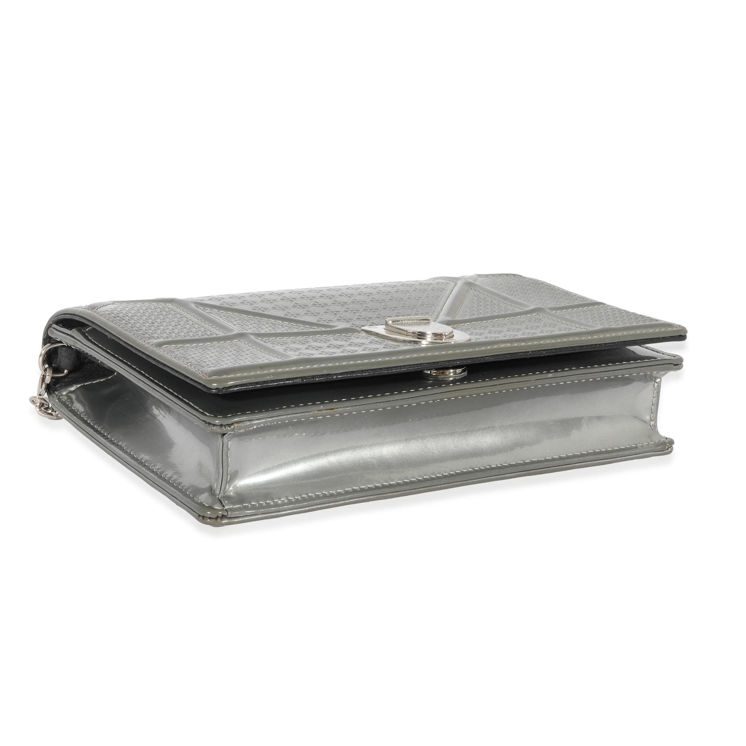 Christian Dior Onyx Micro Cannage Diorama Chain Pouch - Image 6