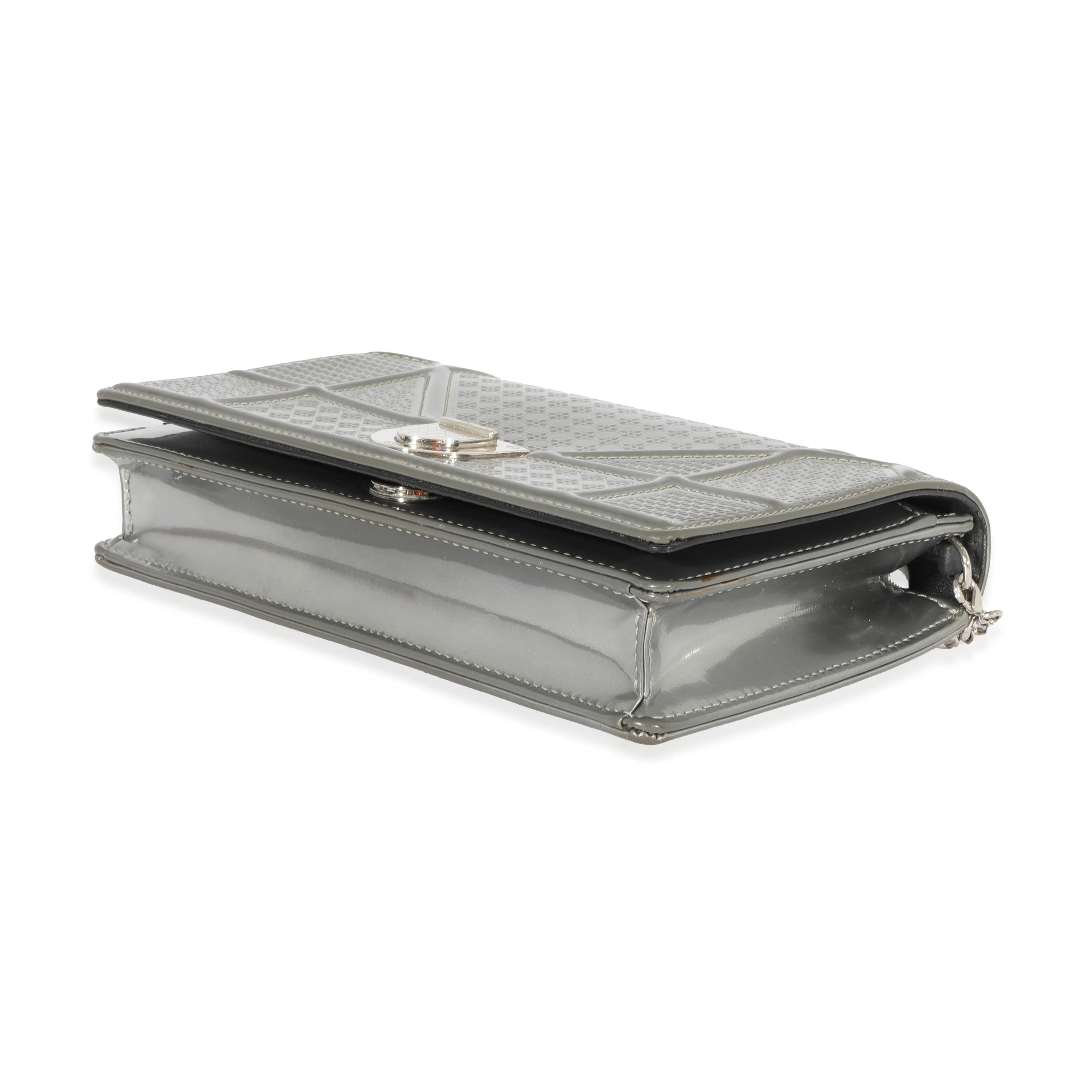 Christian Dior Onyx Micro Cannage Diorama Chain Pouch - Image 7