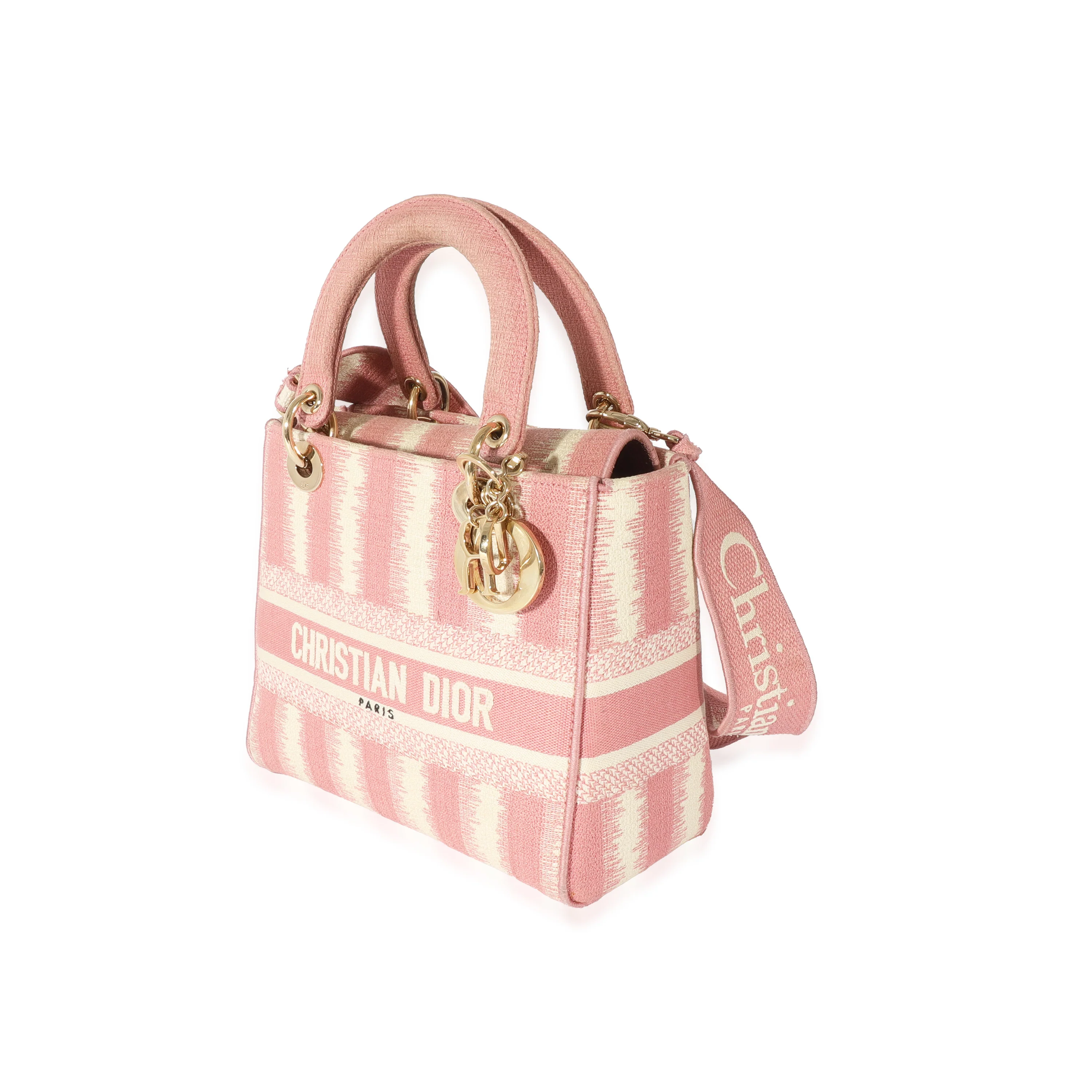 Pink Canvas Medium D-Stripes Lady D-Lite - Image 2