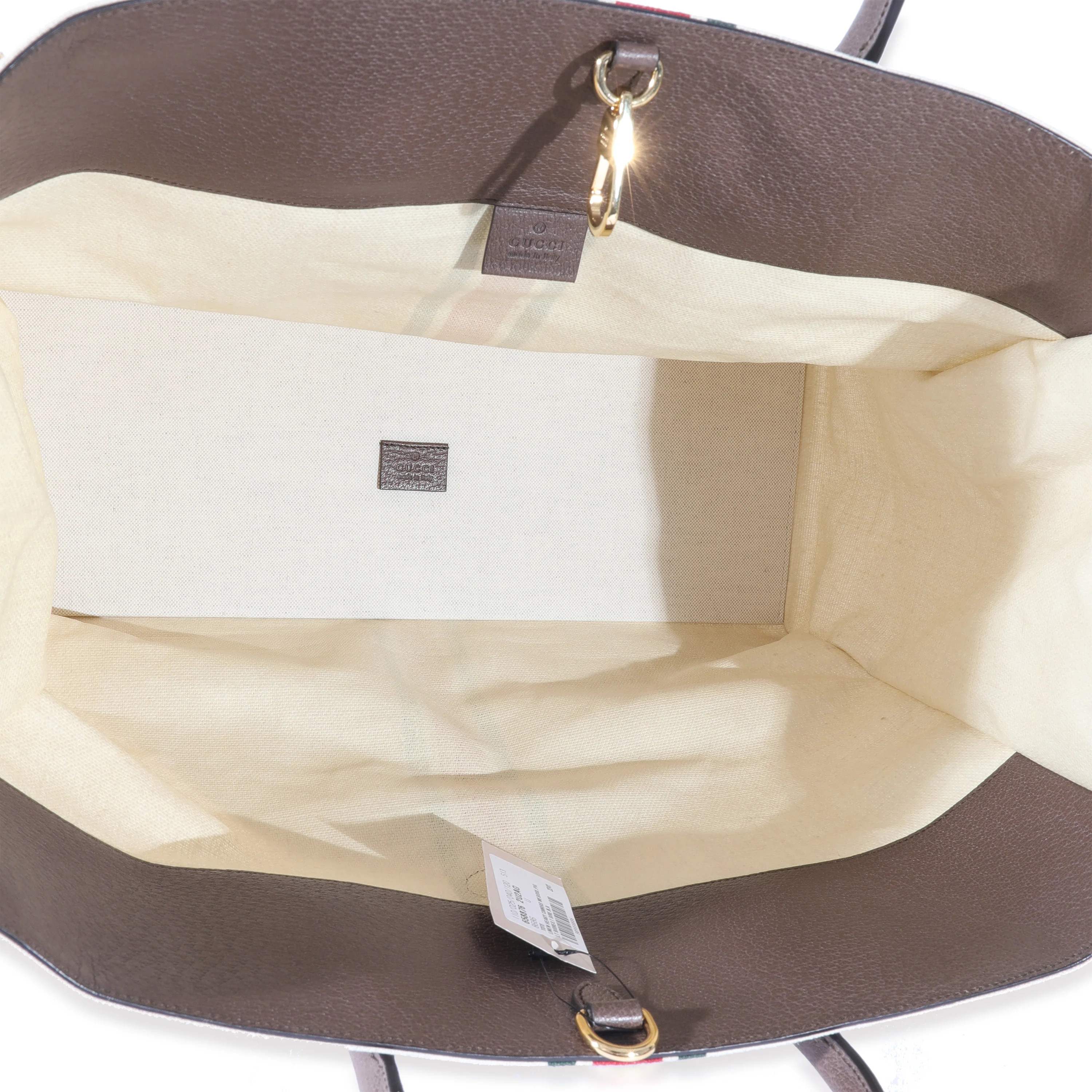 Beige Web Linen Foldable Tote - Image 6